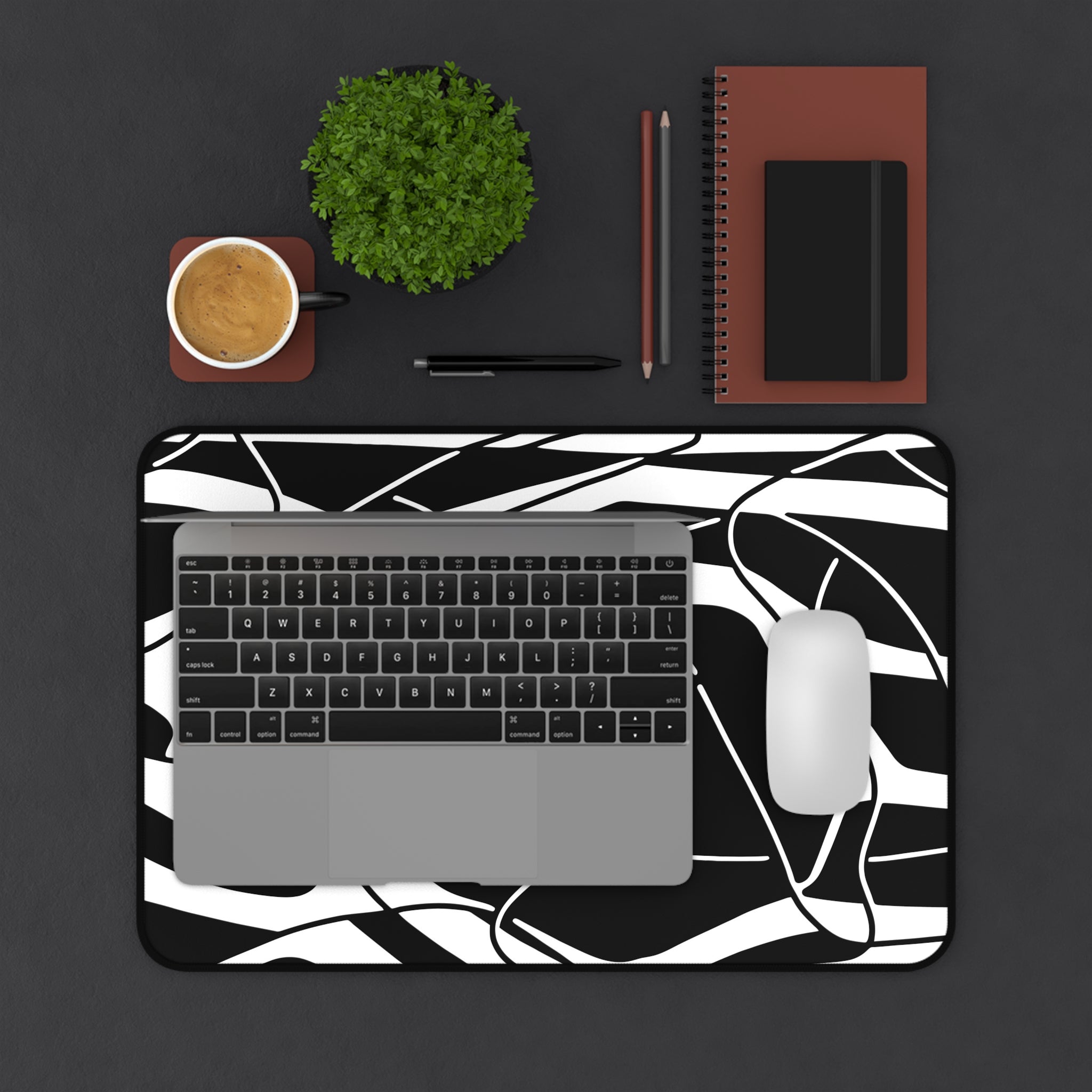 abstract-lines-monochrome-mouse-pad-abstract-art-desk-mat-chic-black-and-white-desk-pad-minimalist-mouse-pad-aesthetic