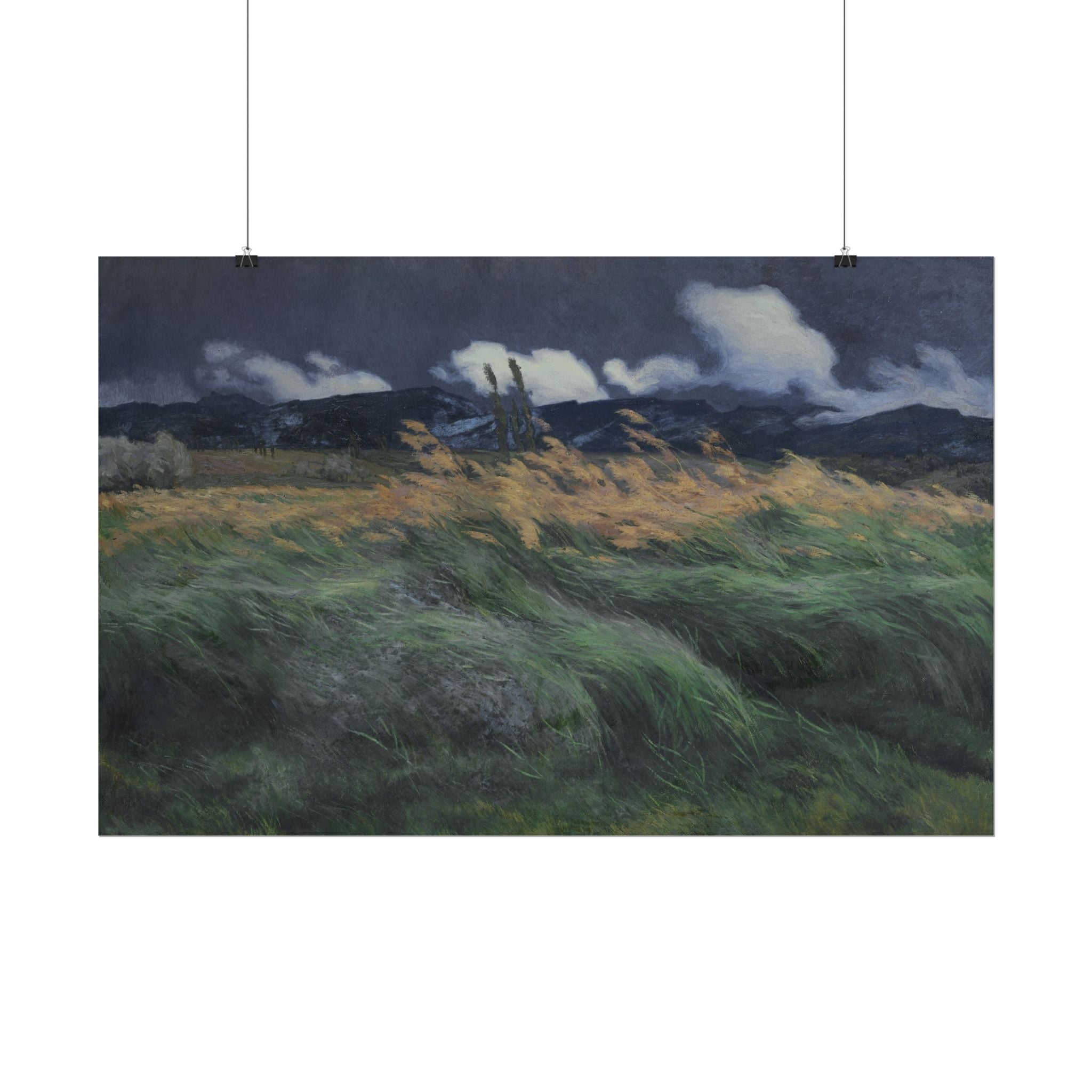 Louis Patru Poster Print, Fields Art Print, Fields Landscape Painting, Rustic Canvas Wall Art, Farmhouse Wall Decor, Landscape Print