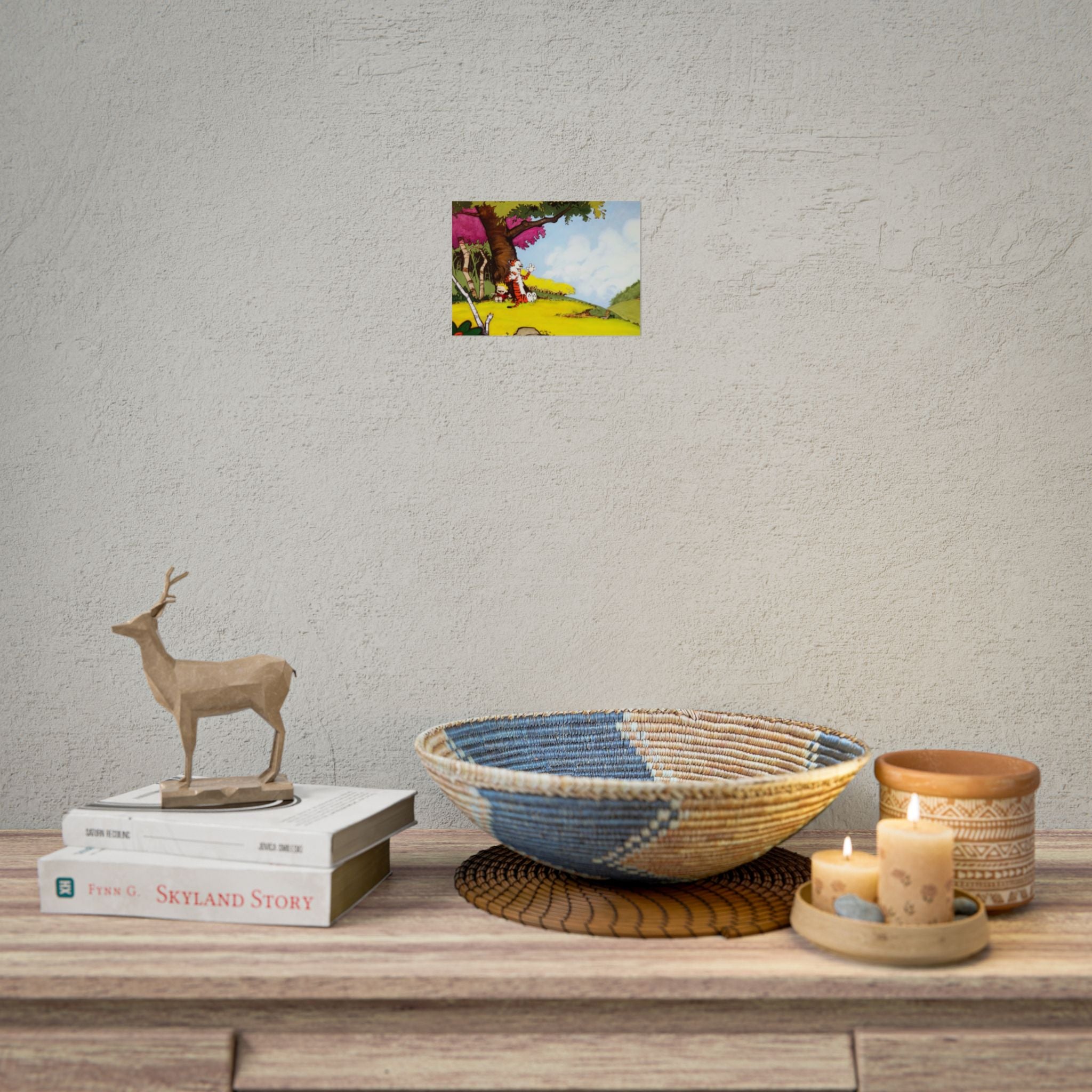 Calvin and Hobbes Poster Wall Art - Nostalgic Cartoon Wall Decor - Unique Birthday Gift for Fans - Timeless Comic Book Design