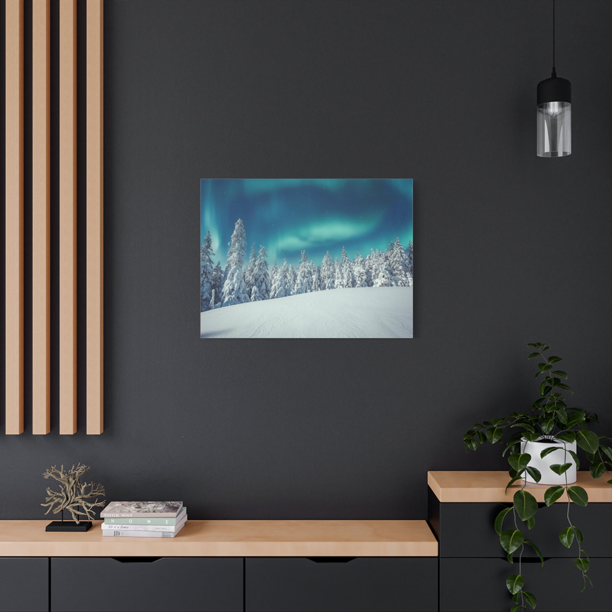 winter-canvas-wall-art-print-winter-tree-aurora-borealis-winter-decor-matte-canvas