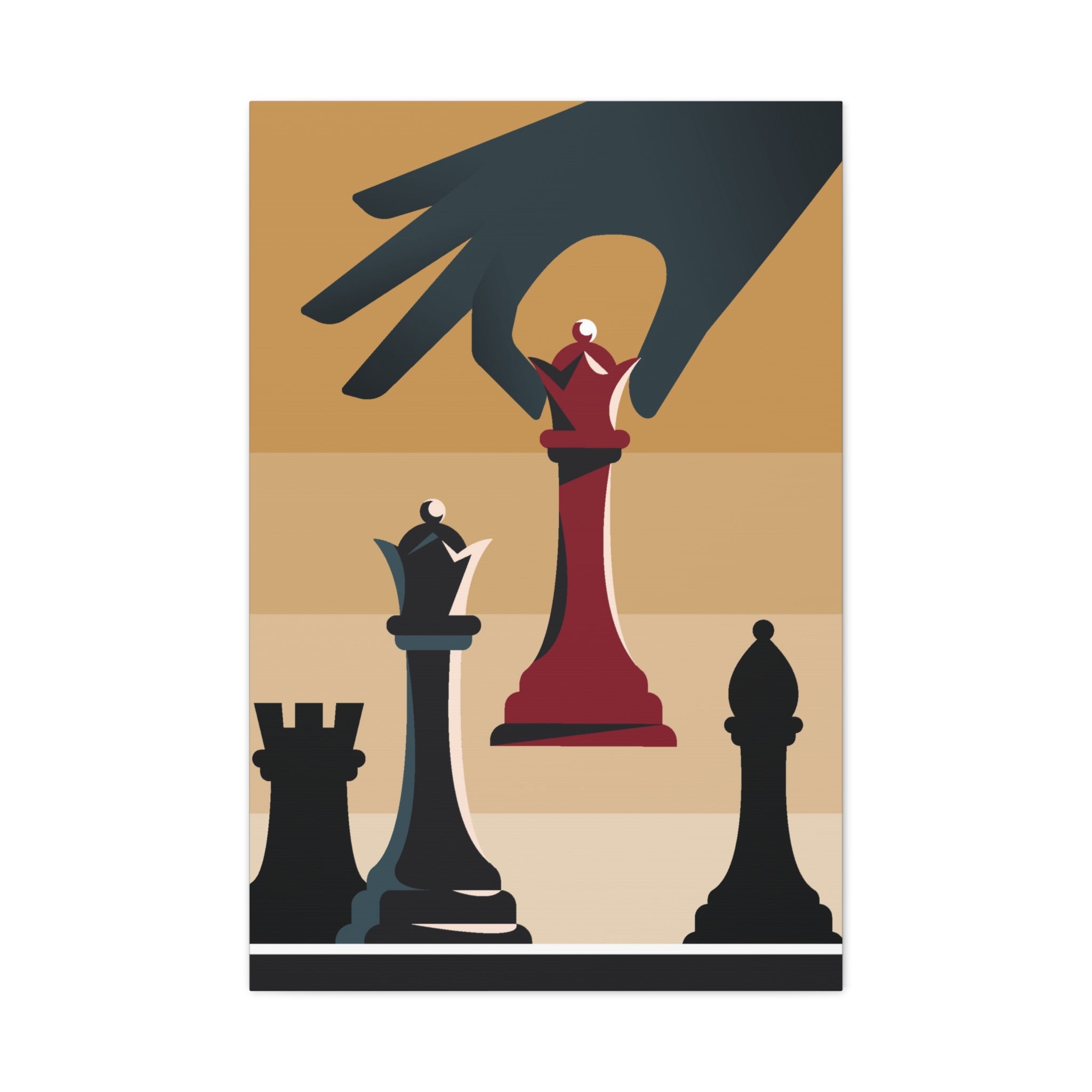 chess-queen-matte-canvas-print-home-decor-for-chess-lovers-stretched-wall-art-chess-player-gift-game-room-decoration-chess-ar
