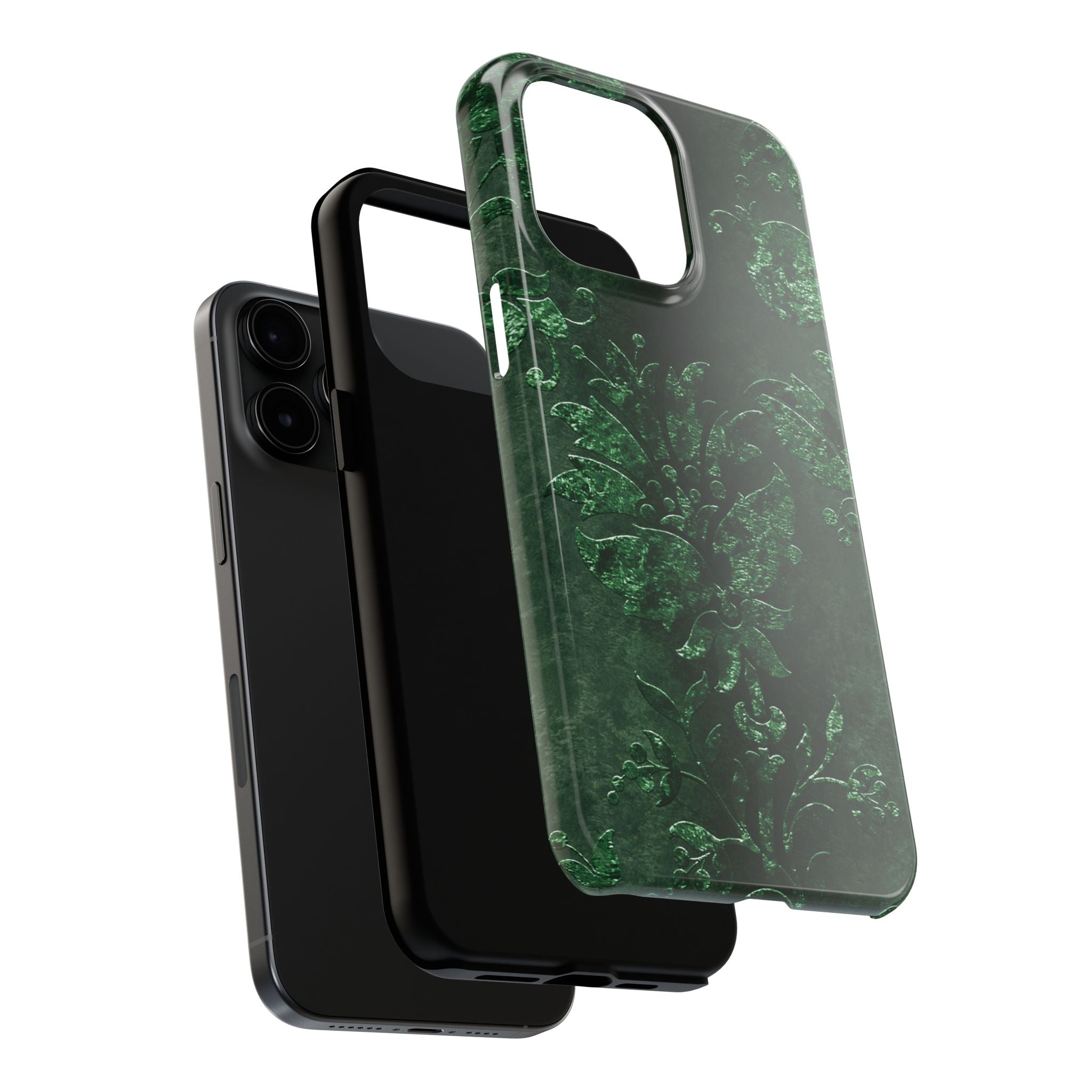 embossed-emerald-velvet-tough-iphone-case-protective-iphone-cover-heavy-duty-iphone-case-rugged-phone-case-durable-smartphone