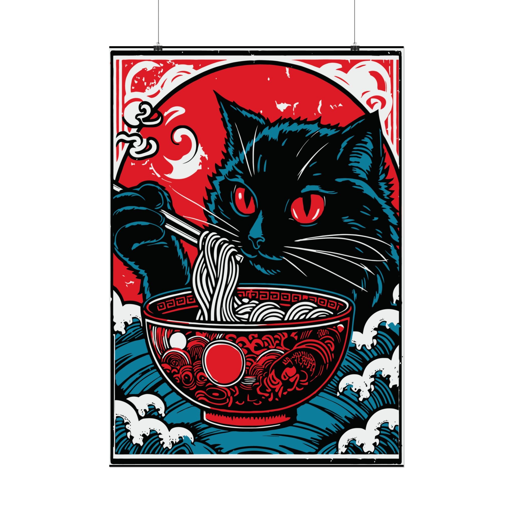 poster-print-cat-eating-ramen-noodle-retro-japanese-decor-wall-art-living-room-decoration-japandi-poster-art-home-decor-cute-