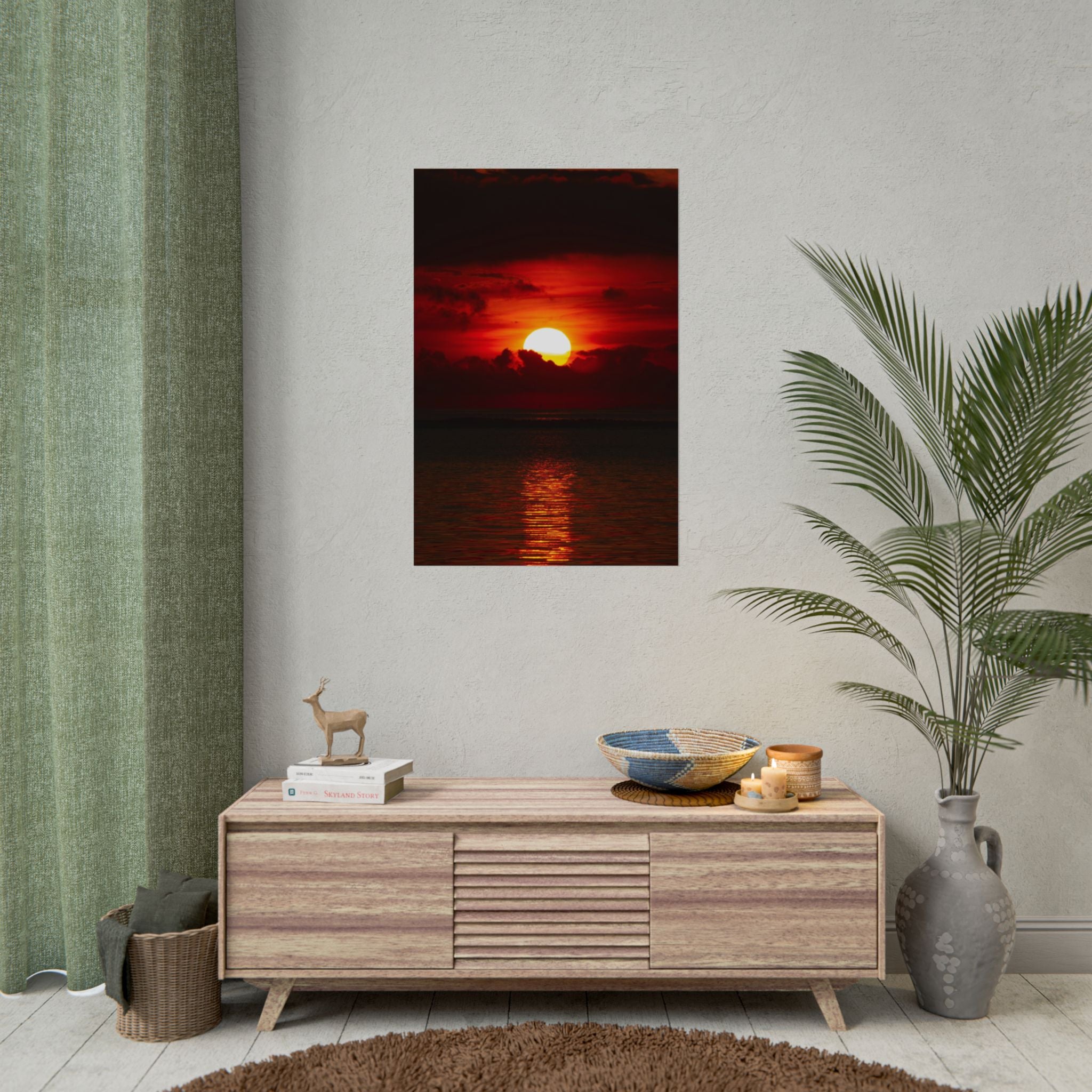 red-sunset-poster-print-red-wall-art-home-decor-red-sunset-wall-decor-cloud-ocean-art-housewarming-gift-wall-hangings-gift