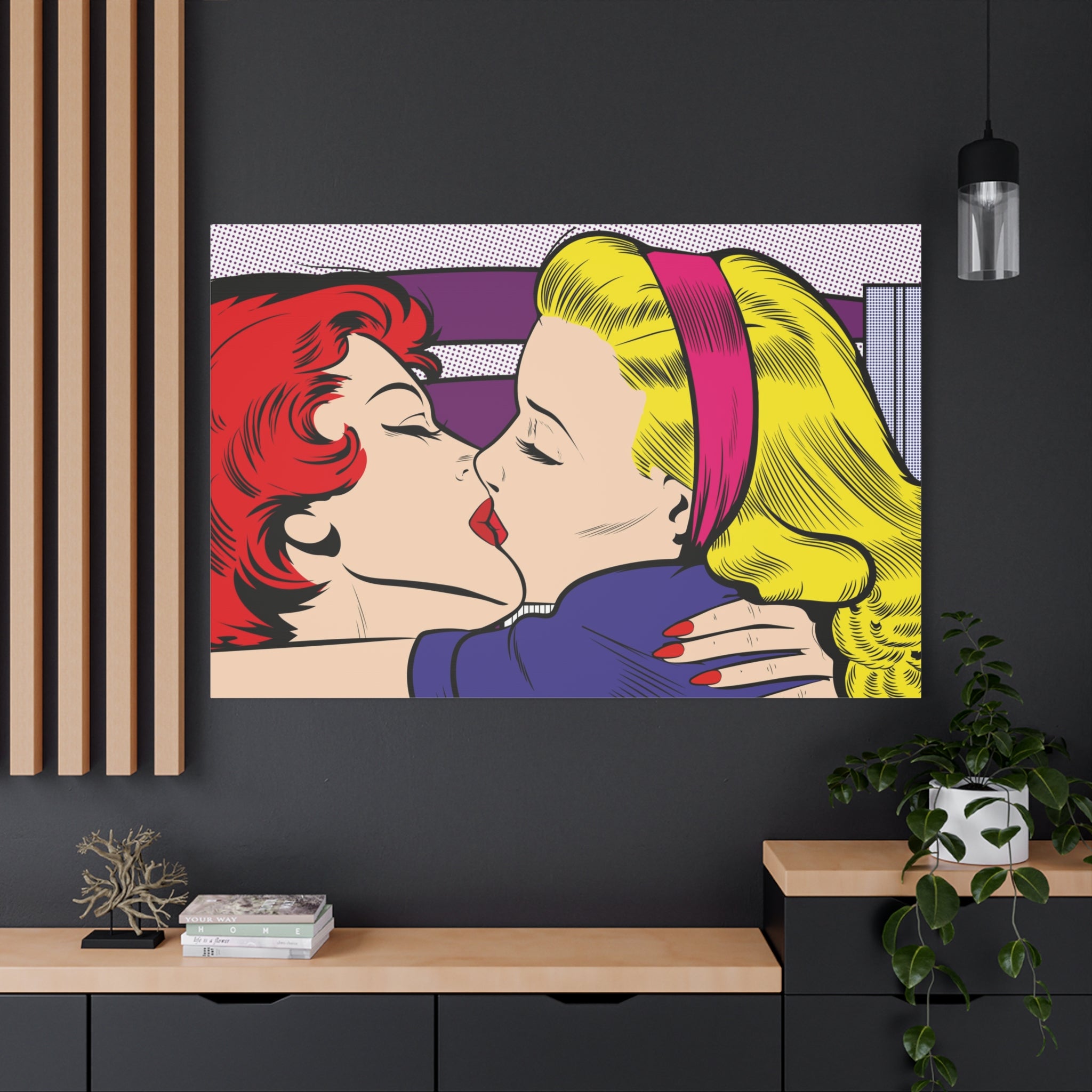 canvas-print-pop-art-lesbian-kiss-home-decor-wall-art-lgbt-pride-gift-matte-stretched-wall-art-unique-artwork