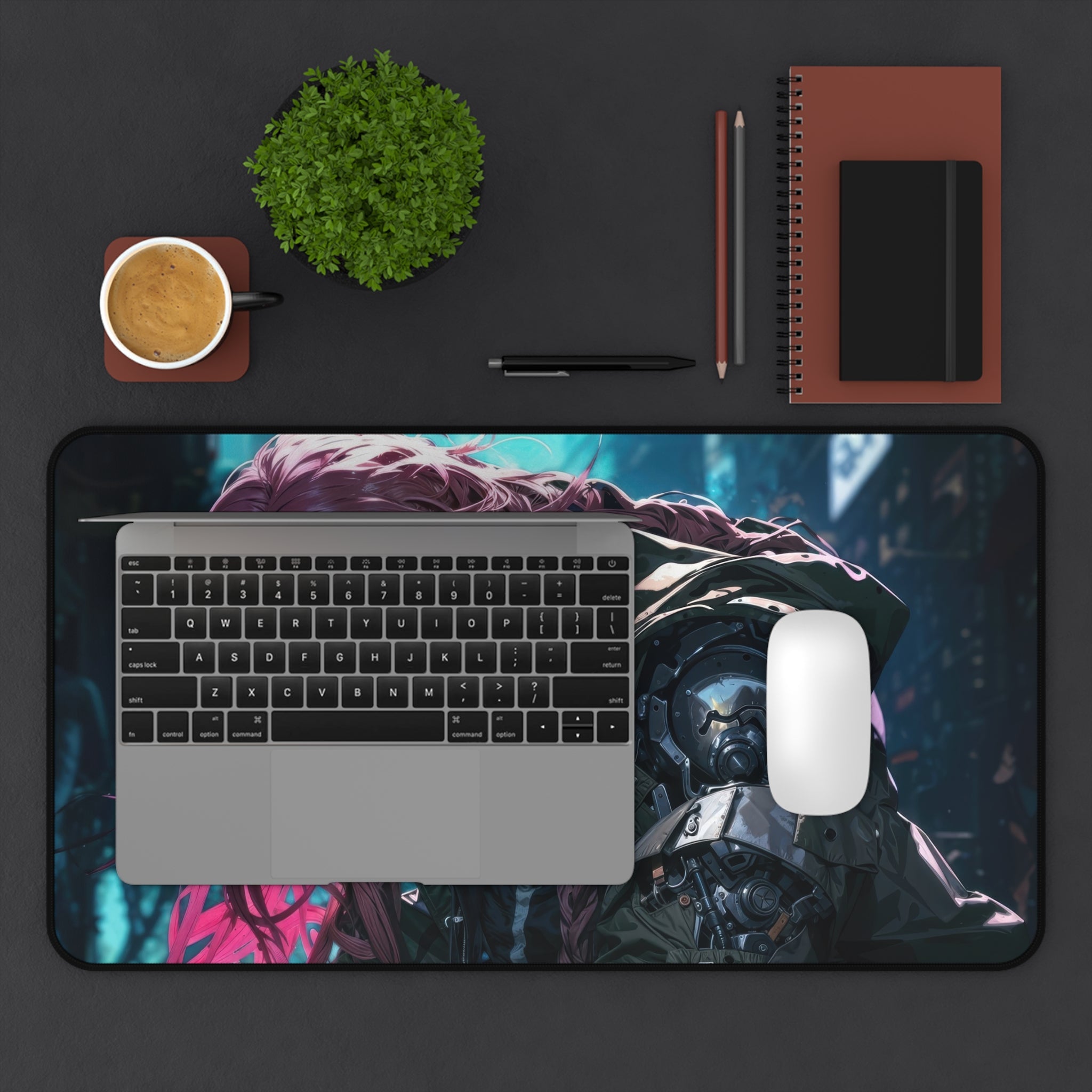 cyberpunk-girl-with-pink-hair-mouse-pad-large-gaming-desk-mat-fantasy-protective-desk-pad-cyber-desk-accessory