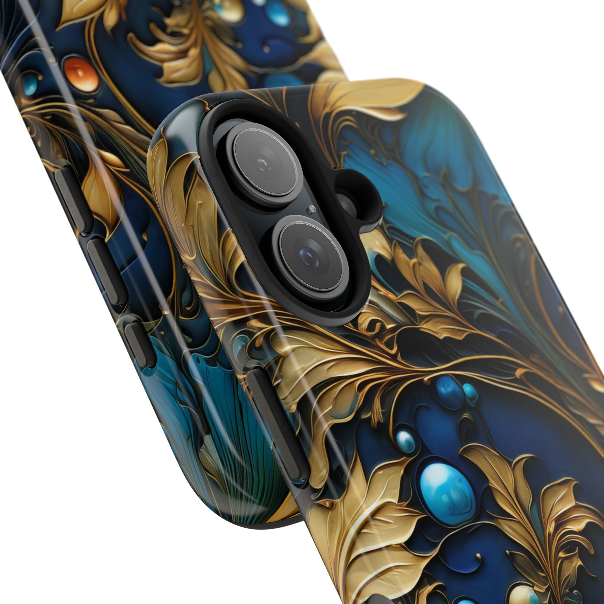 textured-art-nouveau-floral-tough-phone-case-cottagecore-iphone-case-unique-floral-phone-cover-vintage-style-iphone-case-prot