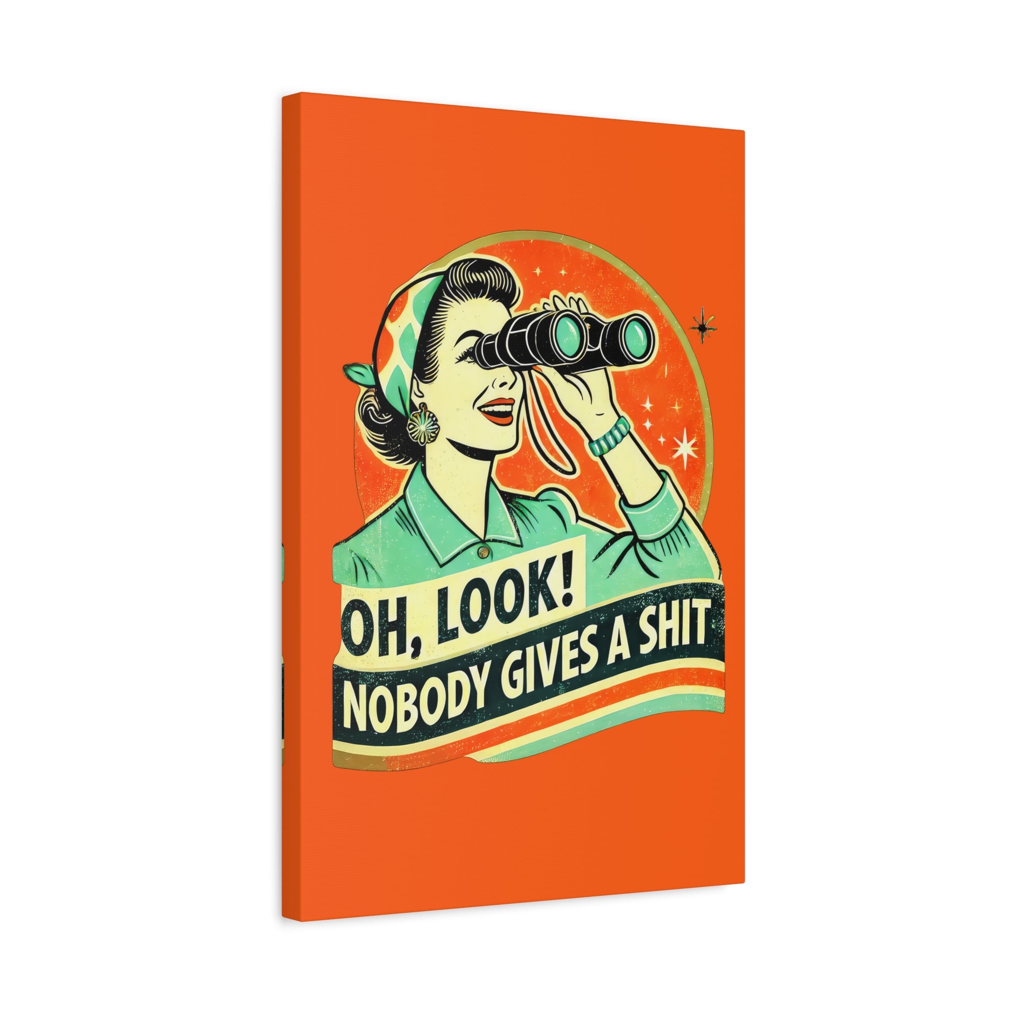 canvas-wall-art-funny-retro-woman-humorous-home-decor-matte-stretched-print-gift-for-her-vintage-style-poster-unique-wall