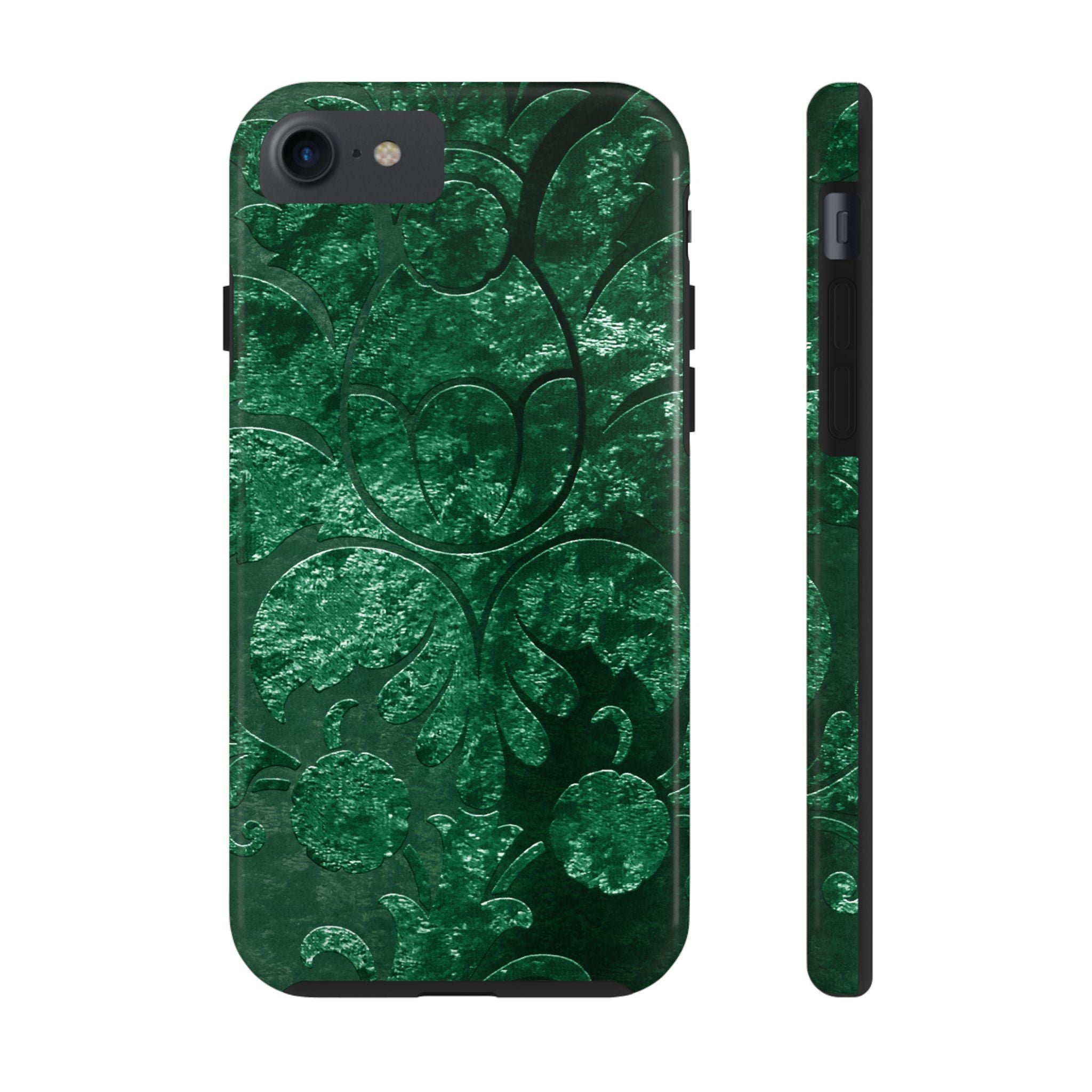 embossed-emerald-velvet-tough-iphone-case-protective-iphone-cover-heavy-duty-iphone-case-rugged-phone-case-durable-smartphone