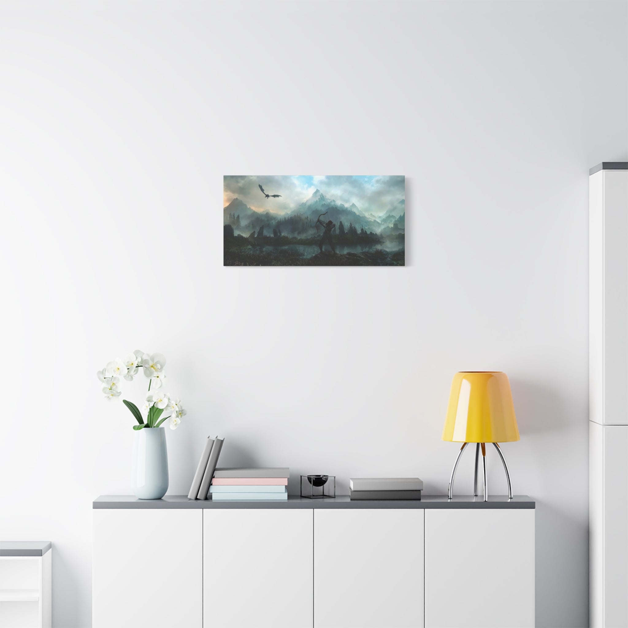 Aela The Elder Scrolls Skyrim Canvas Wall Art - Dragon Game Canvas Print Room Decor, Gaming Wall Art, Skyrim Gift