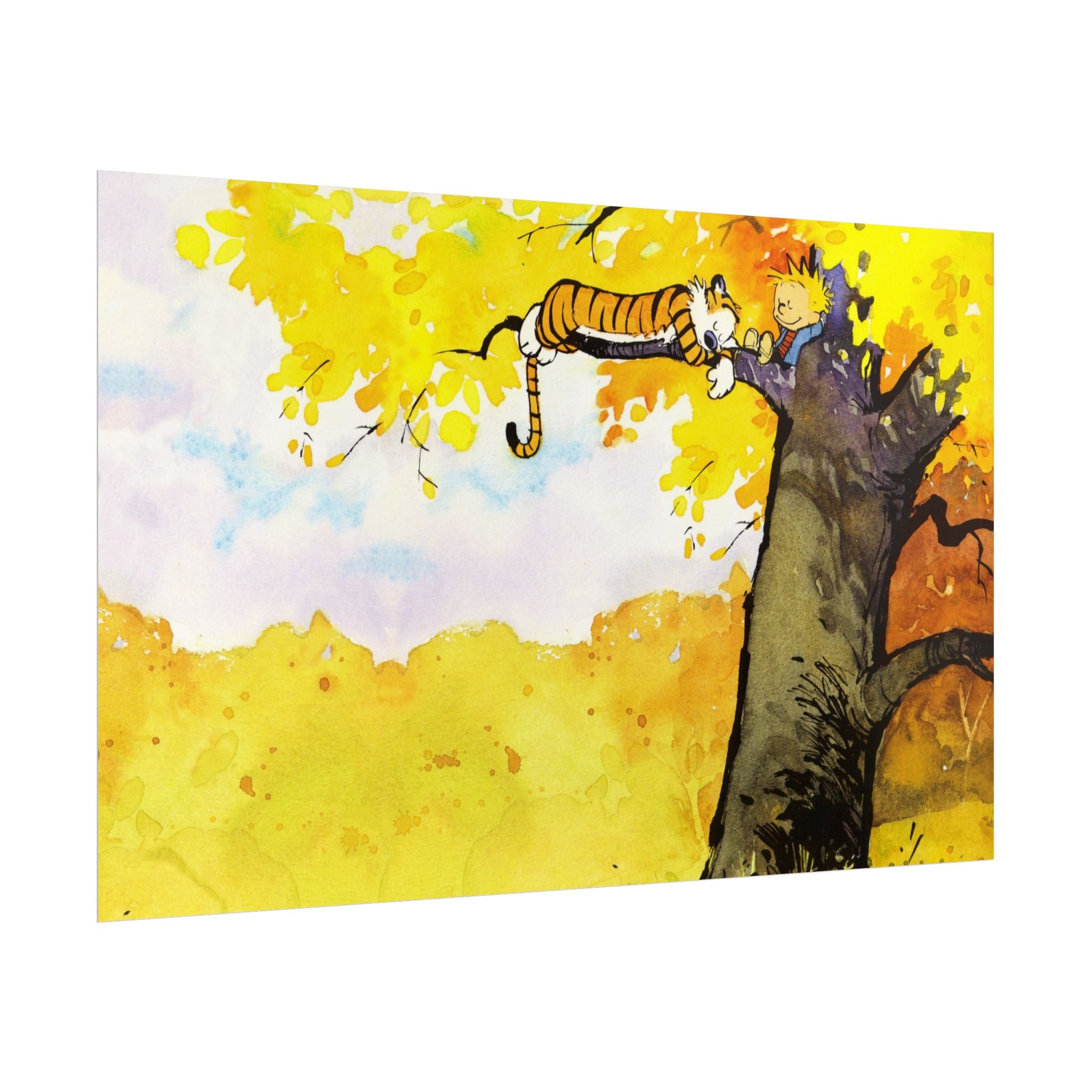 Calvin and Hobbes Poster Wall Art - Cartoon Wall Decor - Unique Birthday Gift for Fans - Timeless Comic Book Art