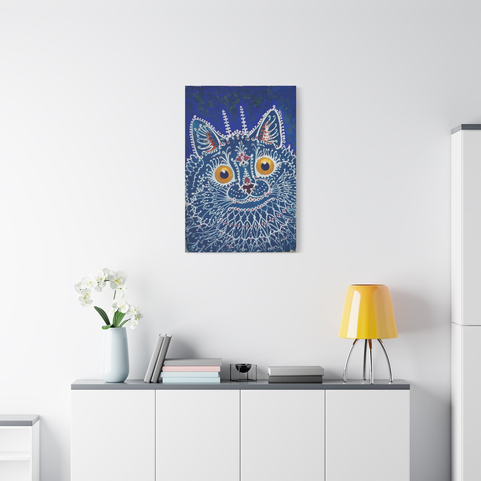 canvas-print-louis-wain-cat-gothic-style-gouache-art-large-wall-decor-matte-stretched-home-office-decoration-unique-cat-print