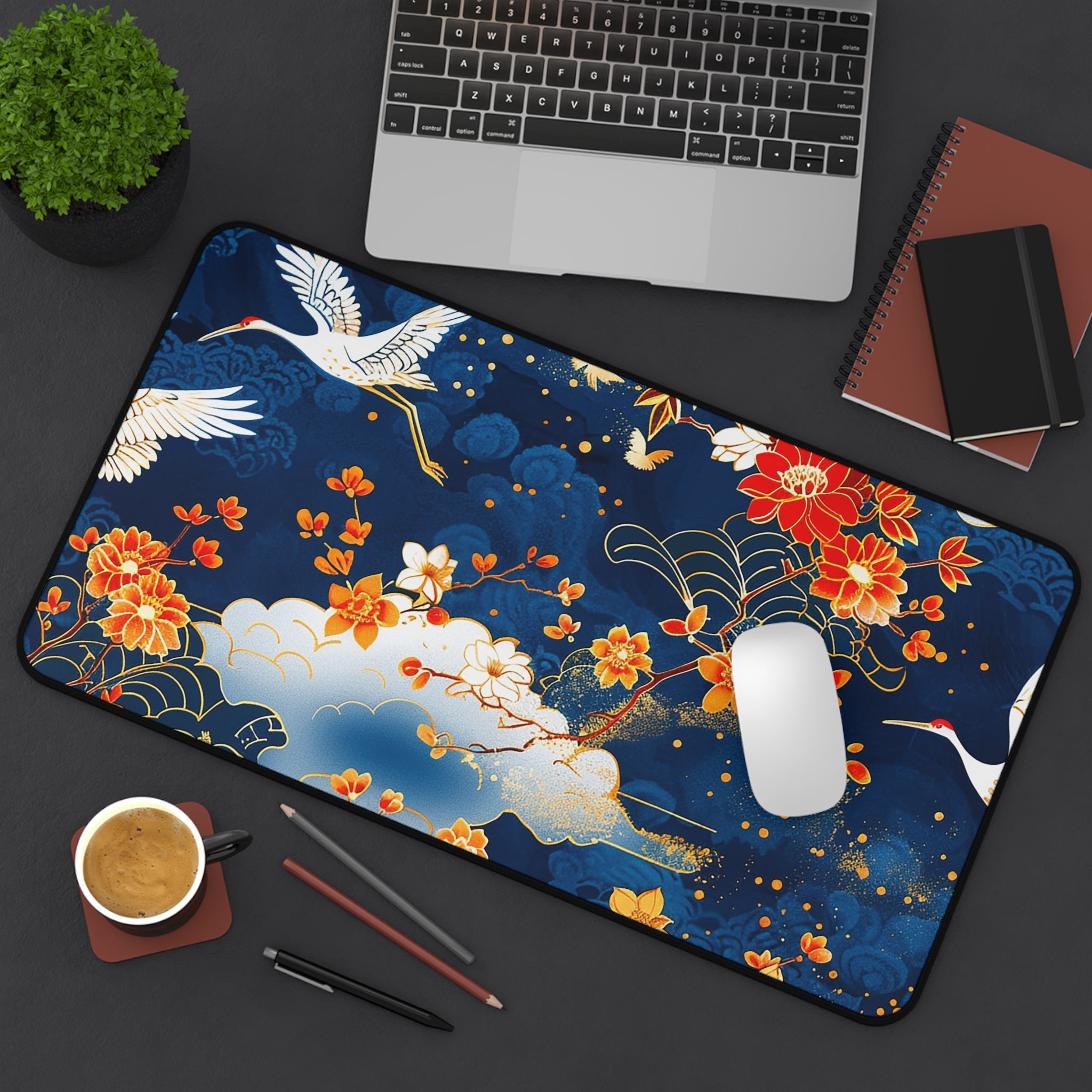 japanese-cranes-art-desk-mat-mousepad-floral-desk-pad-for-home-office-asian-crane-design-gift-for-bird-lovers-office-decor-wo