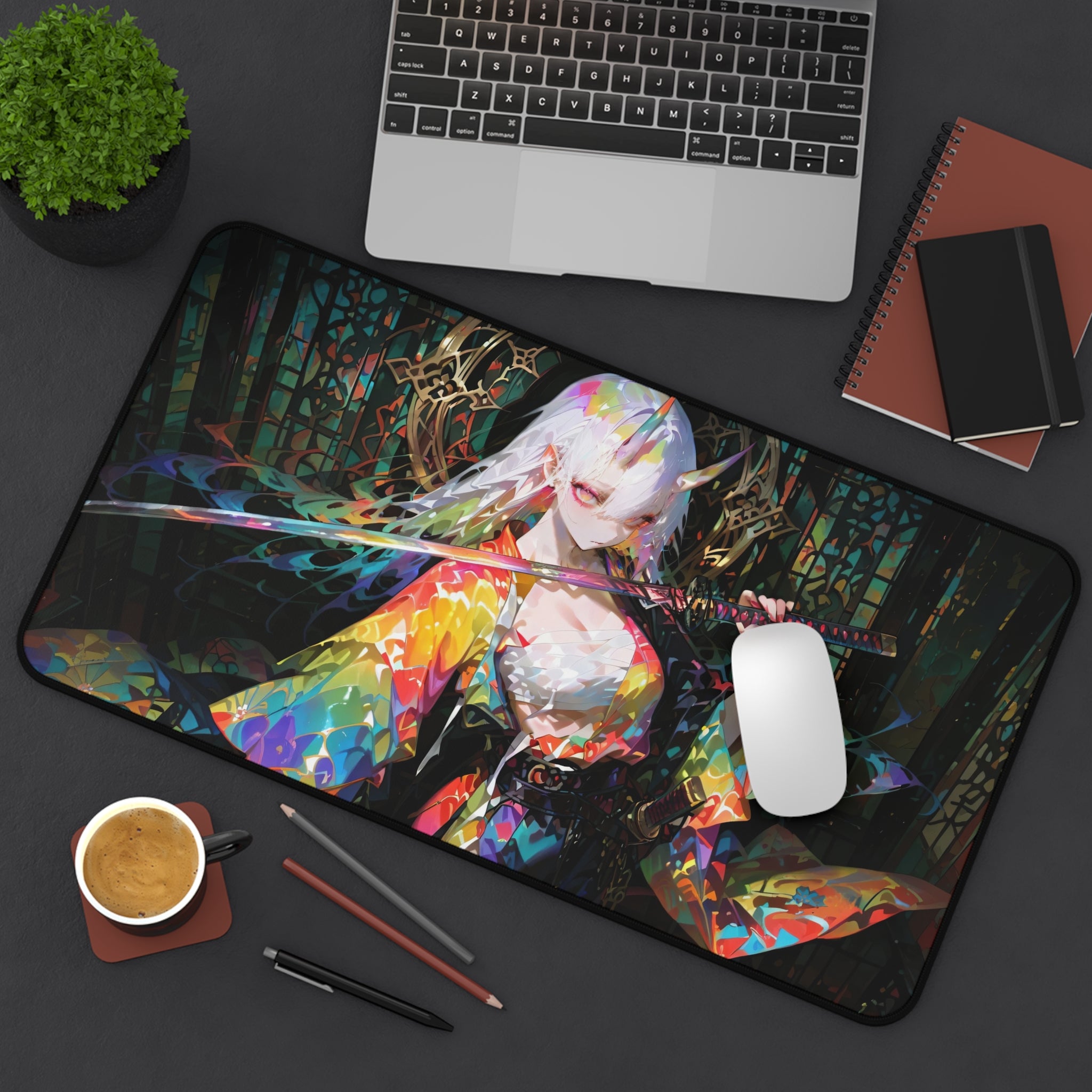 anime-demon-samurai-girl-warrior-mouse-pad-japanese-katana-white-hair-samurai-warrior-desk-mat-japanese-anime-girl-samurai-de