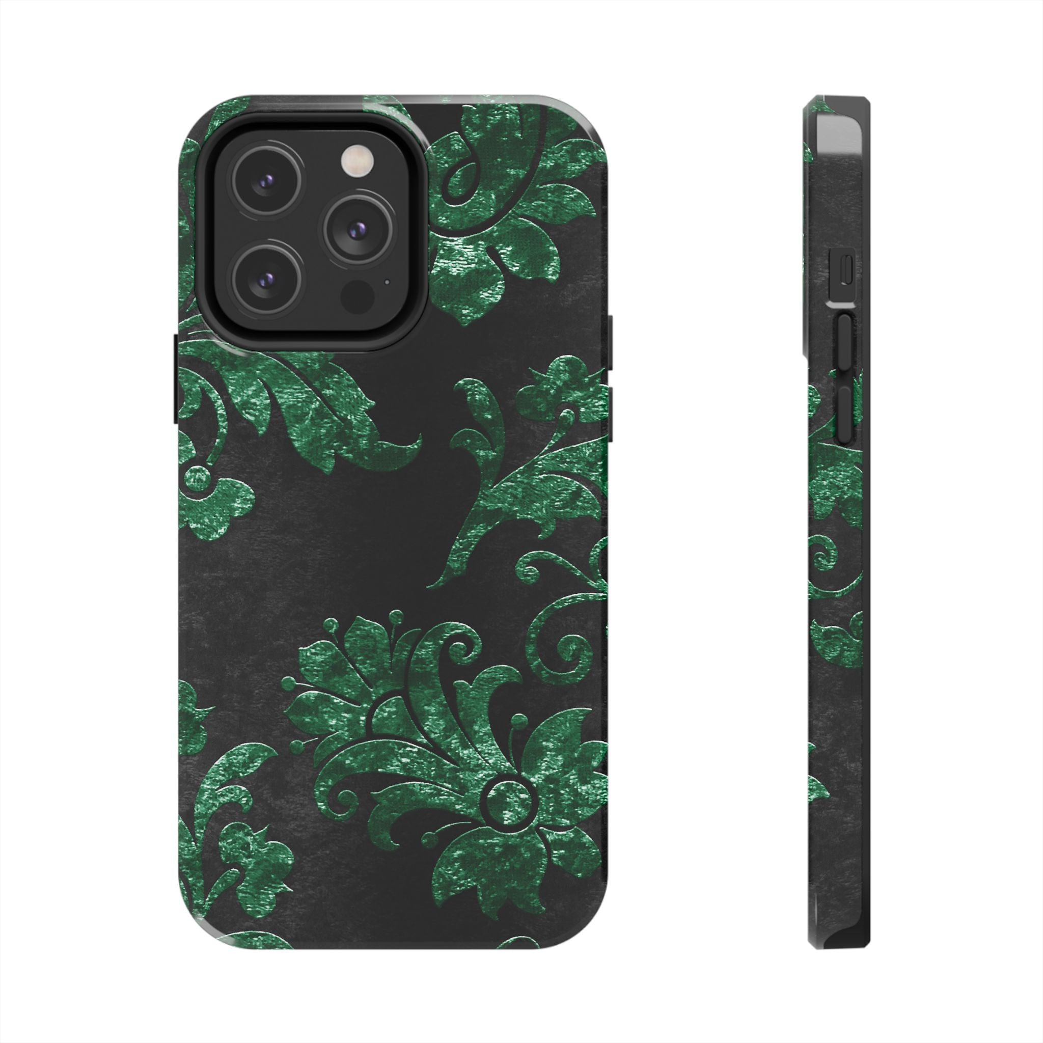 embossed-emerald-velvet-tough-iphone-case-protective-iphone-cover-heavy-duty-iphone-case-rugged-phone-case-durable-smartphone