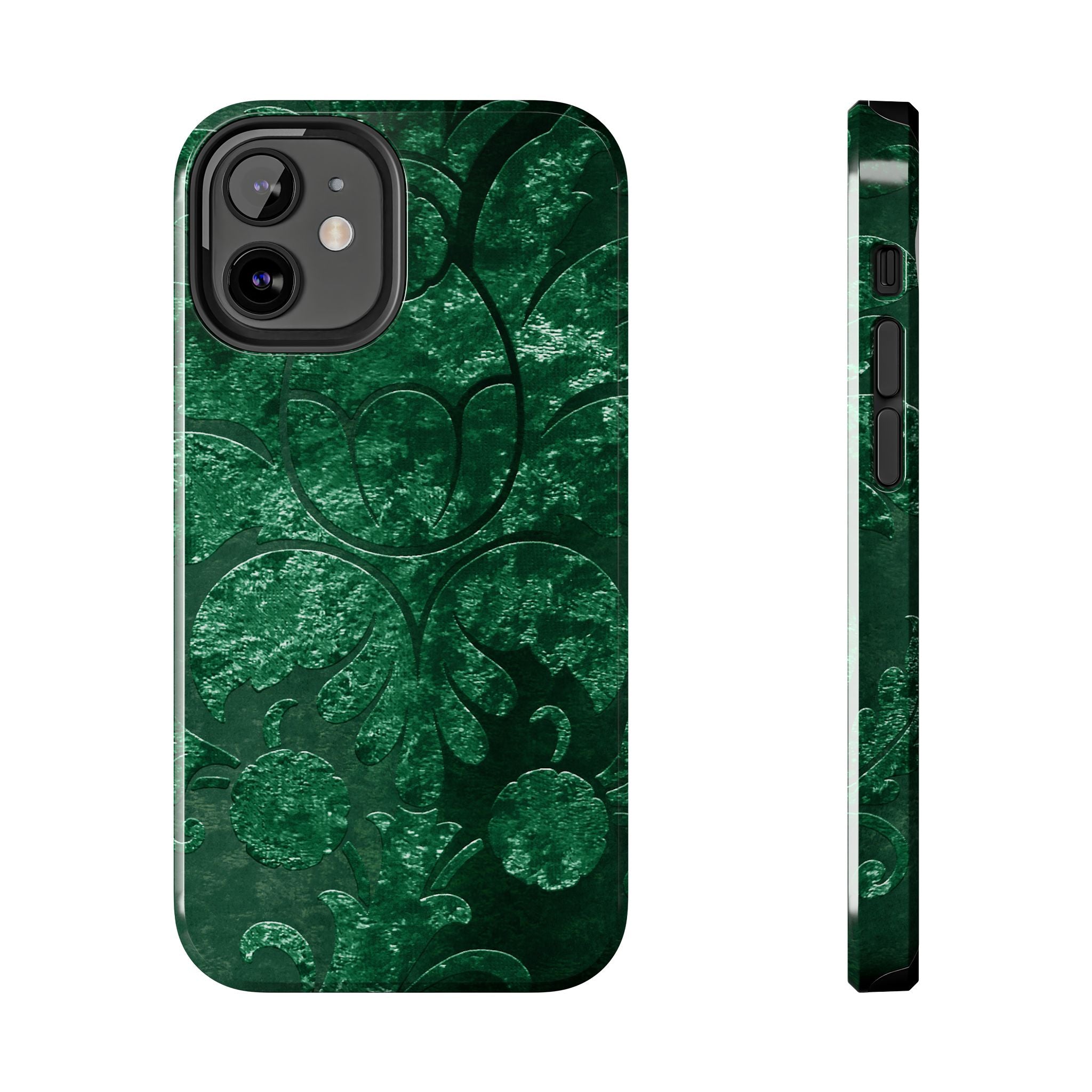 embossed-emerald-velvet-tough-iphone-case-protective-iphone-cover-heavy-duty-iphone-case-rugged-phone-case-durable-smartphone