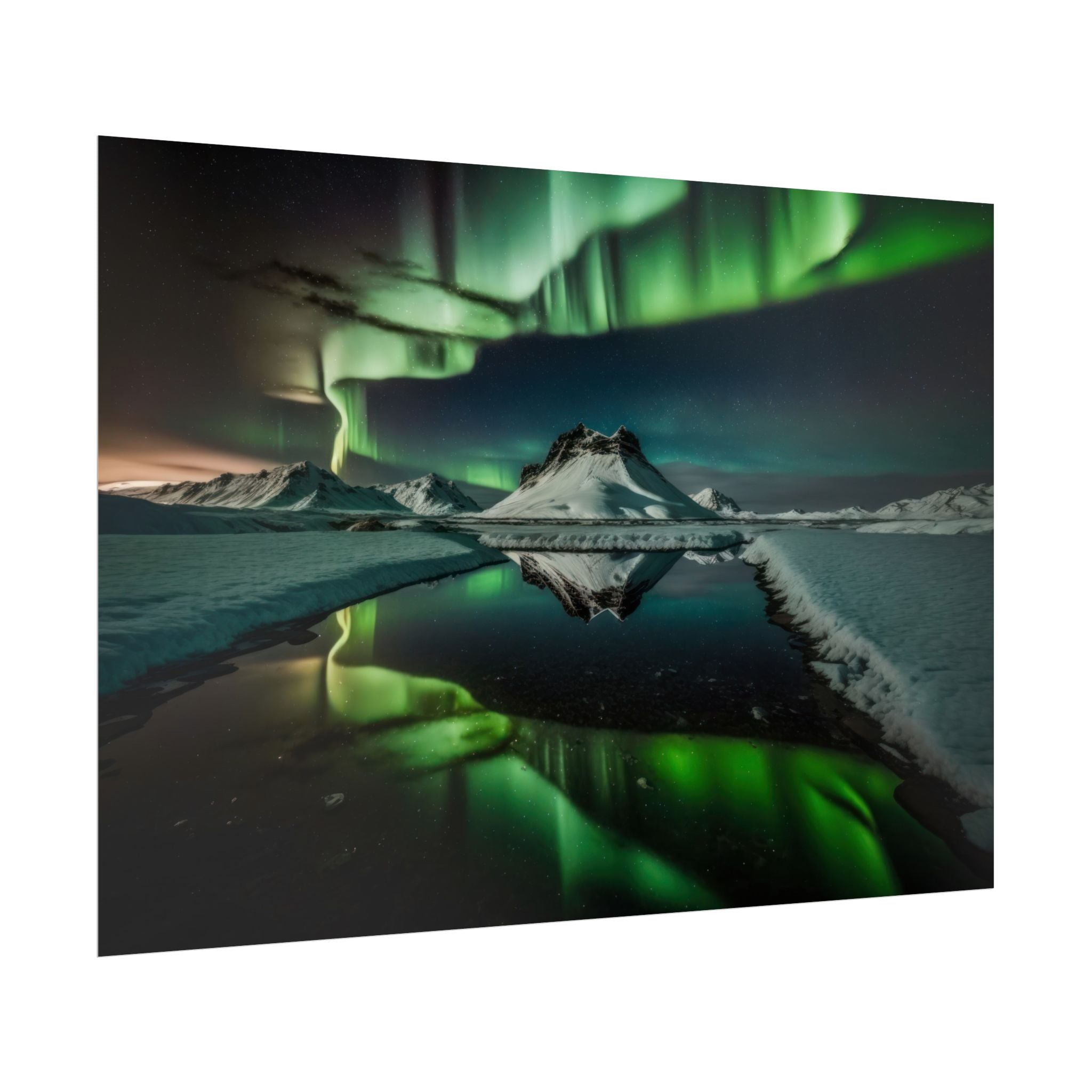 Aurora Borealis Poster Wall Art Print, Scenery Northern Lights,  Home Decor, Starry Night Photography, Housewarming Gifts