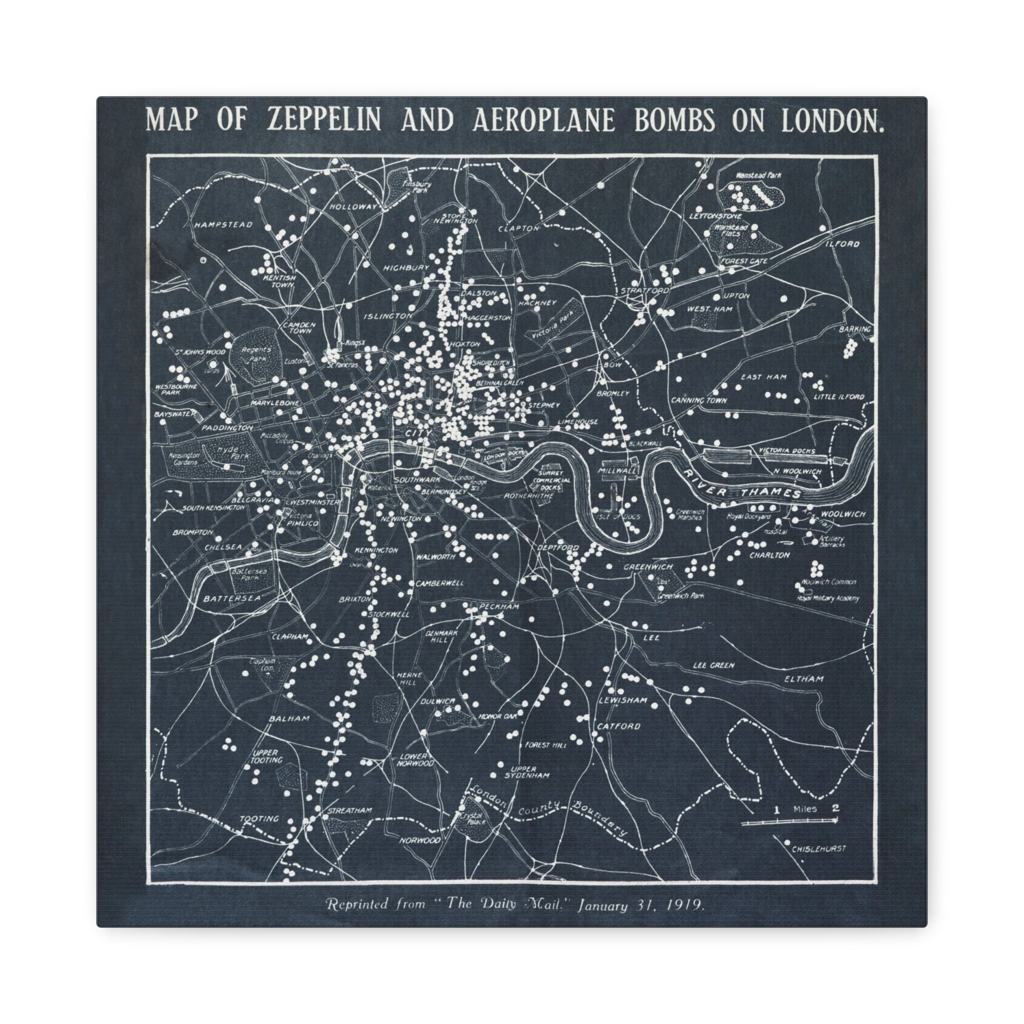 canvas-print-world-war-i-london-map-herbert-green-zeppelin-and-airplane-bombs-wall-art-decor-london-ww1