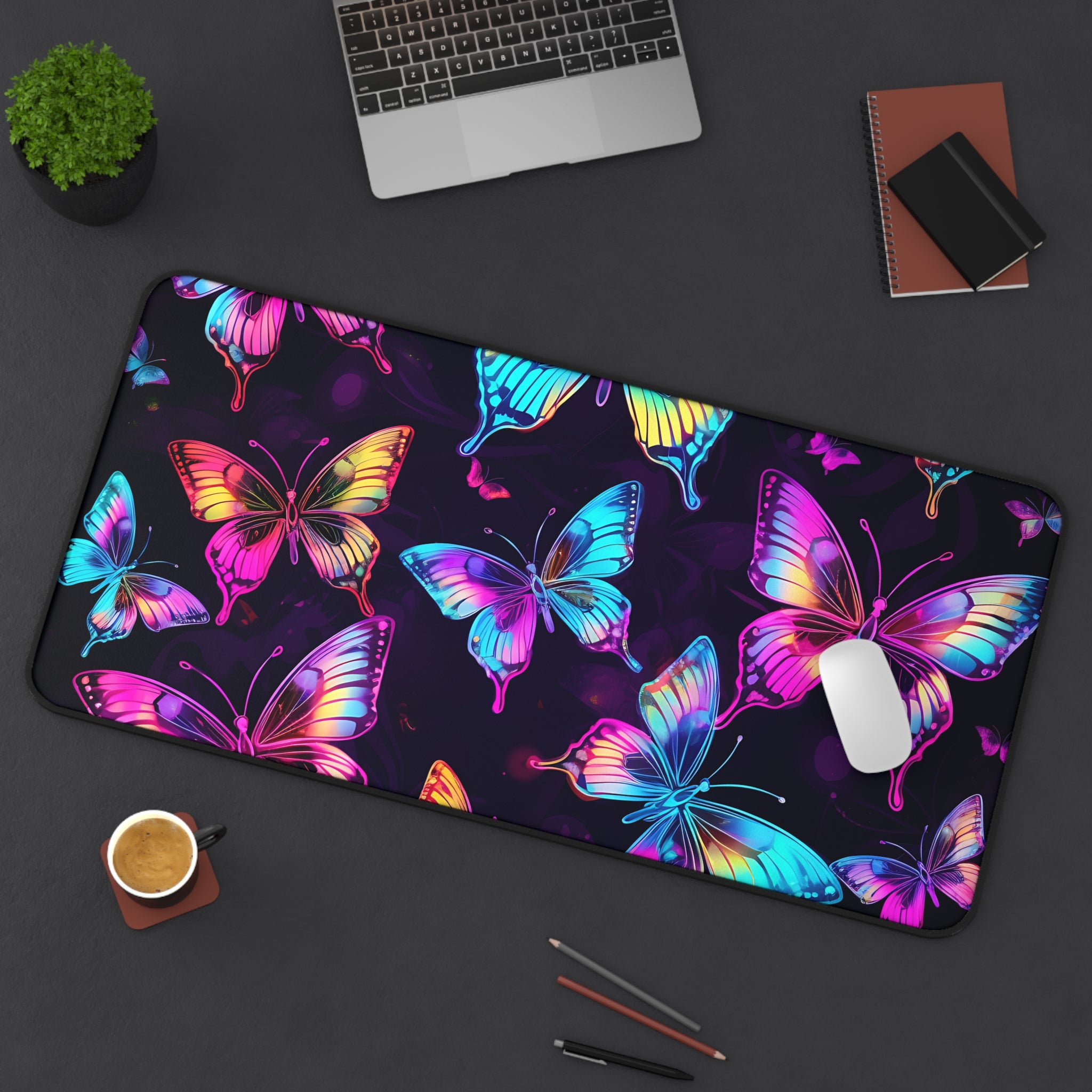 vibrant-pink-blue-butterfly-and-neon-mouse-pad-desk-pad-desk-accessories-office-decor-large-mousepad