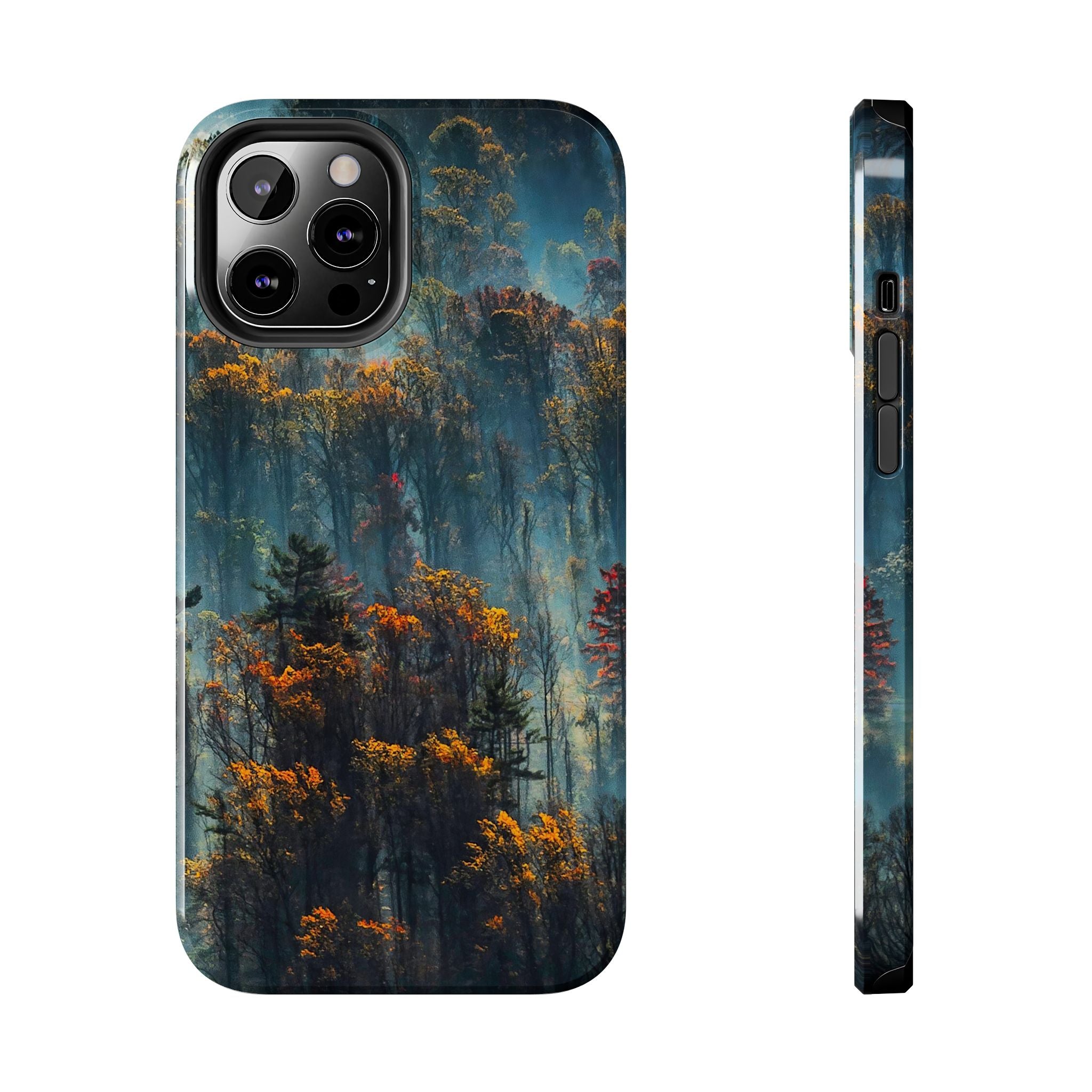 iphone-tough-case-misty-forrest-foggy-fall-iphone-covers-protective-smartphone-cover-nature-lover-gift-adventure-accessory