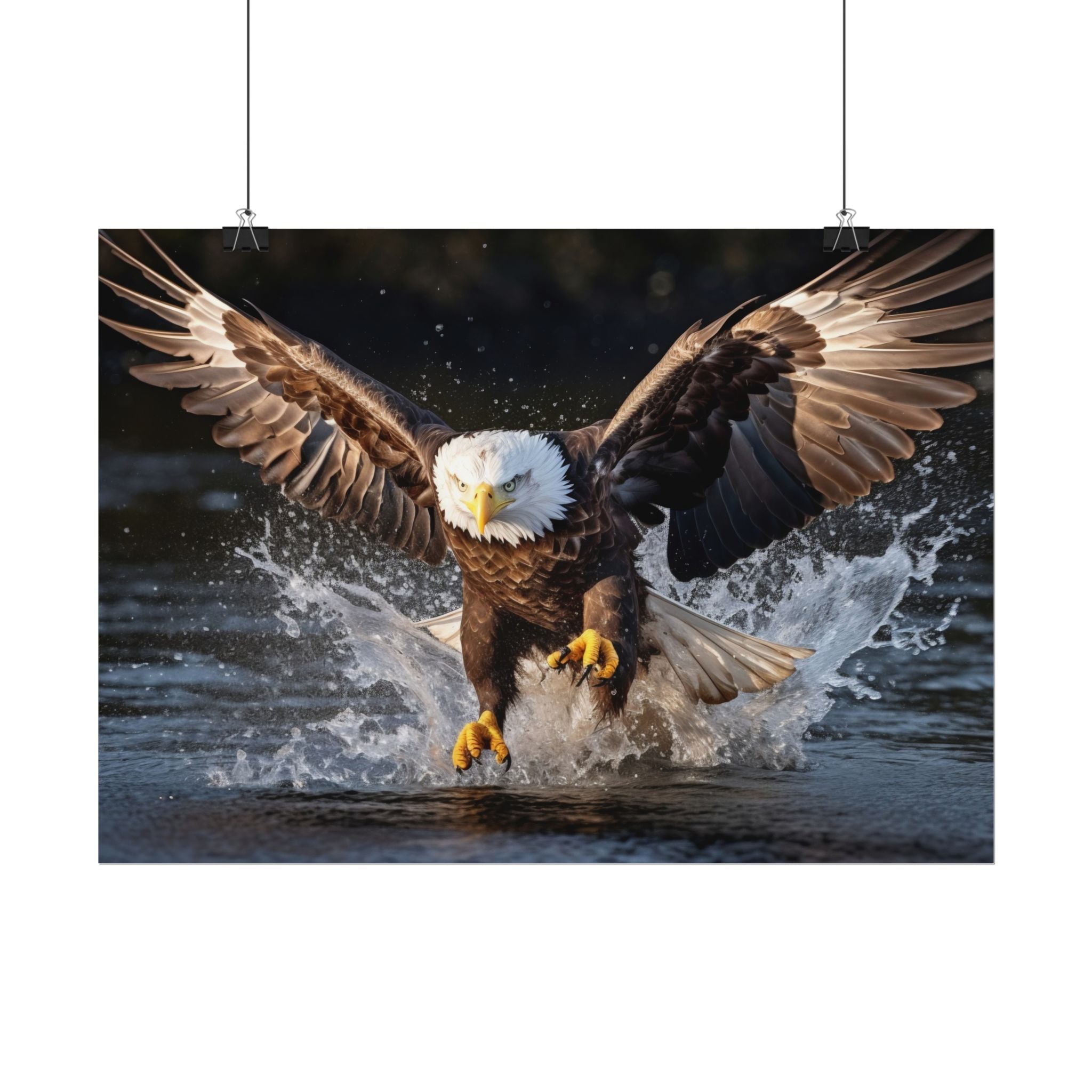 hunting-eagle-fine-art-poster-print-home-decor-wildlife-art-bird-lover-gift-living-room-decoration-eagle-decor