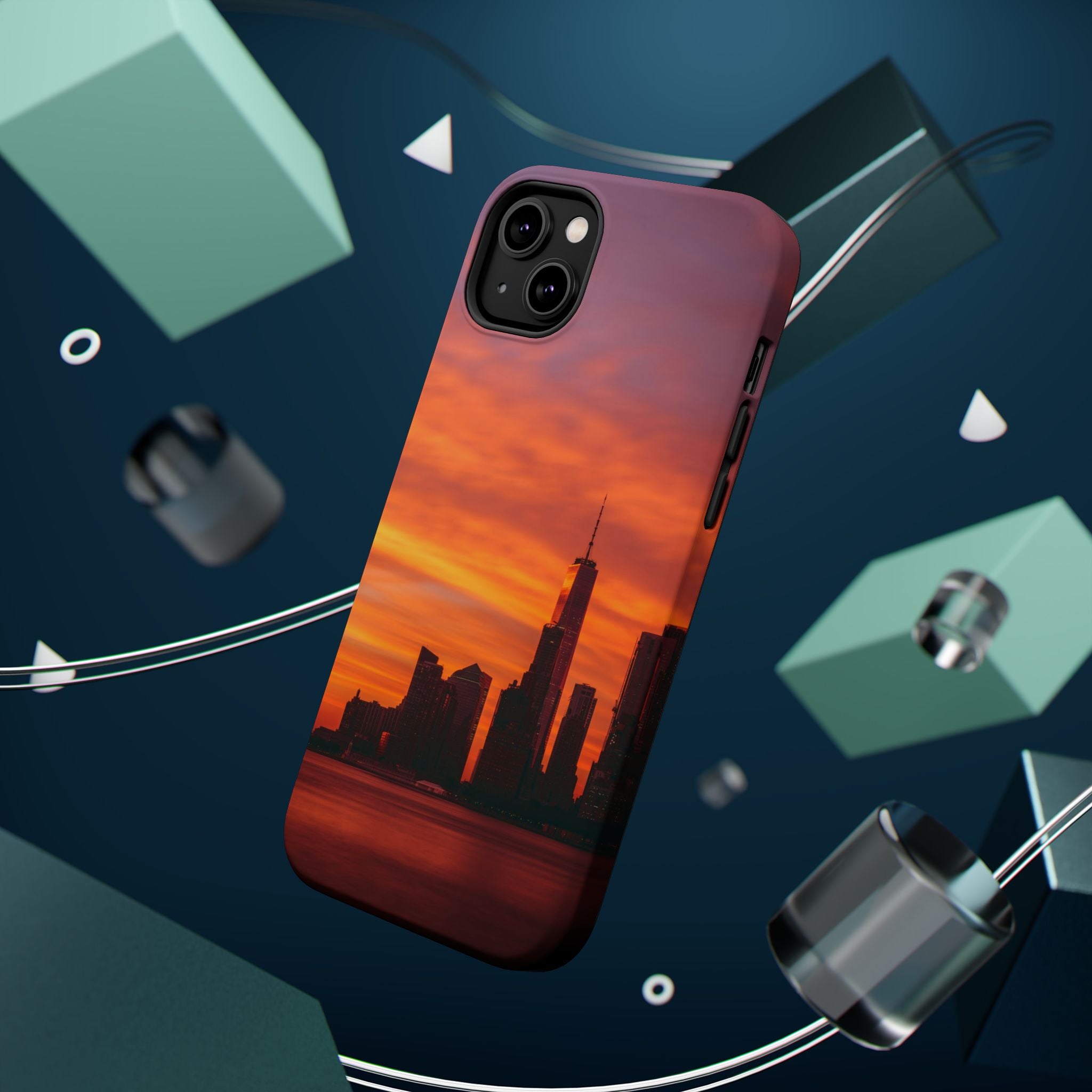 sunset-nyc-cityscape-magnetic-tough-case-durable-phone-protector-new-york-tough-case-gift-for-photographers-urban-aesthetic