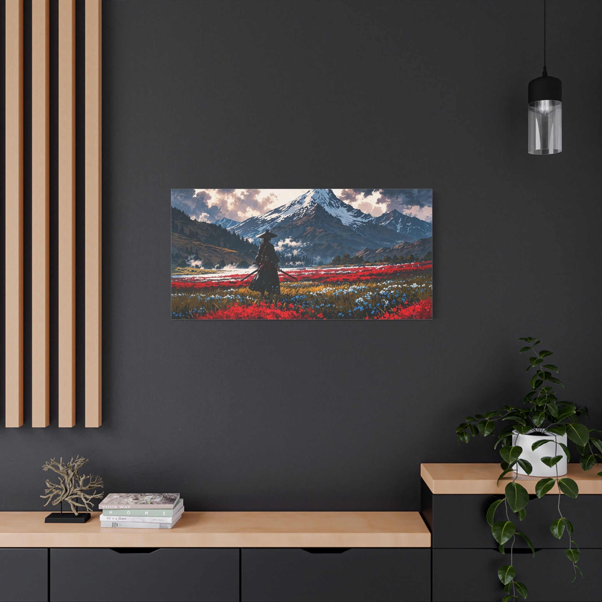 canvas-wall-art-samurai-print-matte-canvas-stretched-japanese-artwork-asian-decor-samurai-warrior-poster-traditional-home