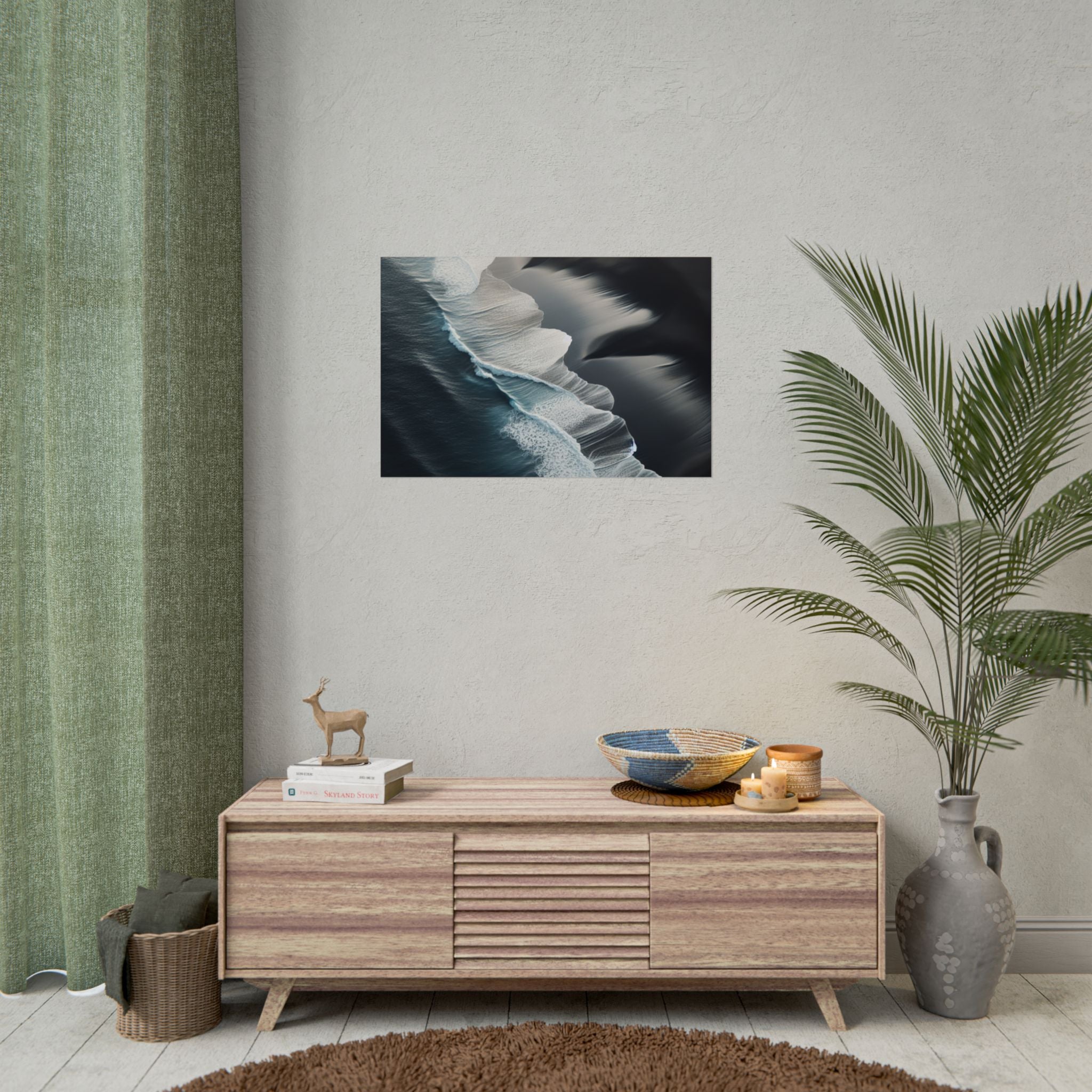 beach-wall-art-ocean-minimalist-poster-print-coastal-photography-ocean-print-sand-landscape-home-office-decoration