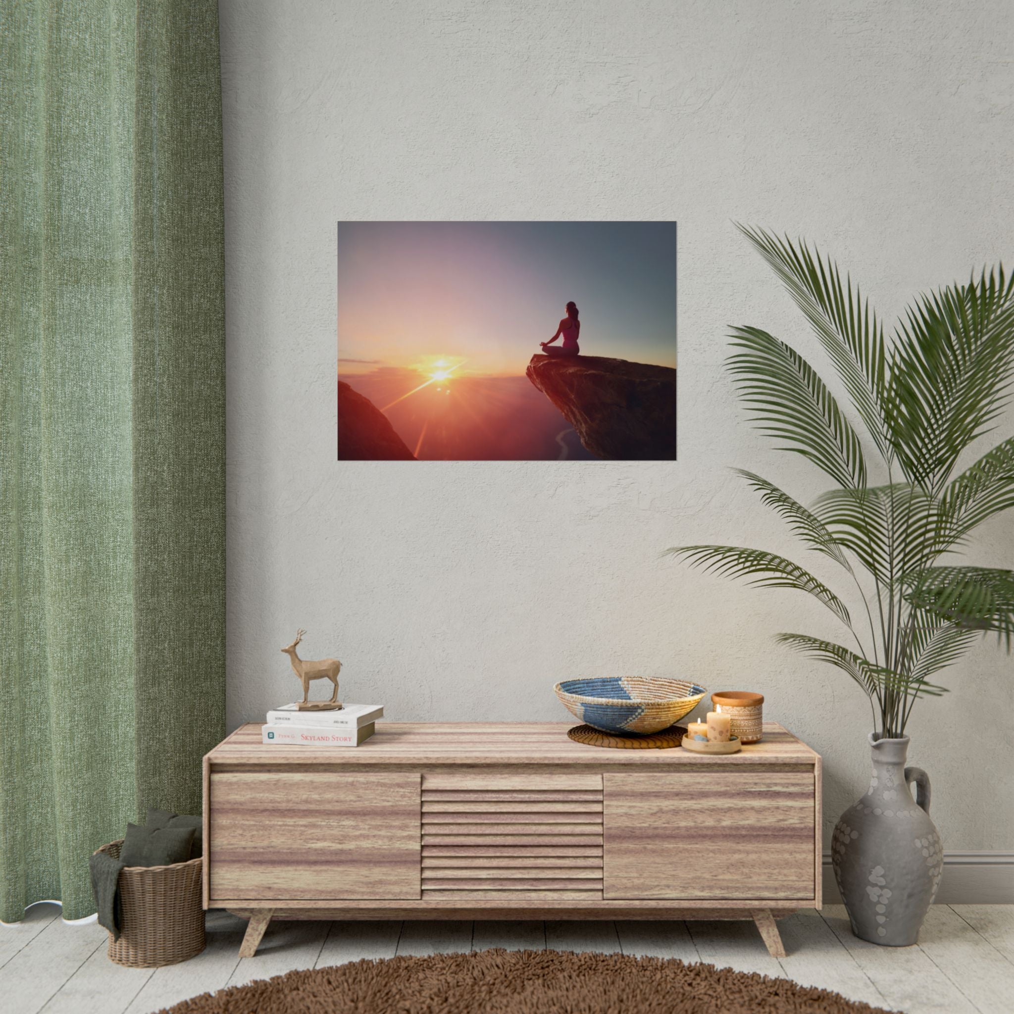 sunset-meditation-poster-yoga-wall-decor-mindfulness-poster-art-print-spiritual-gift-serene-home-decor-rolled-posters