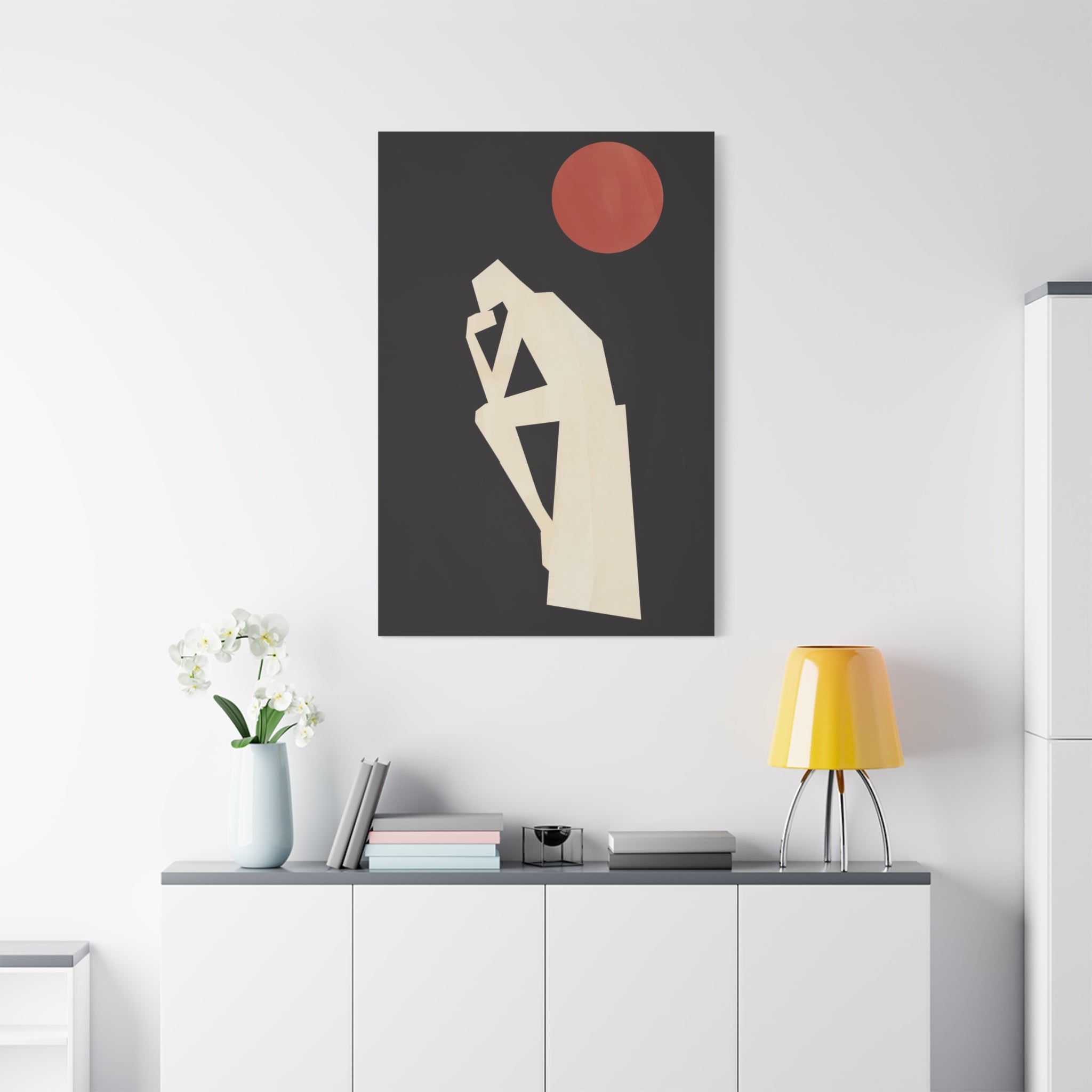 canvas-print-rodin-sculpture-the-thinker-illustration-art-lover-living-room-decor-wall-art-stretched-matte-canvas-gift-home-d