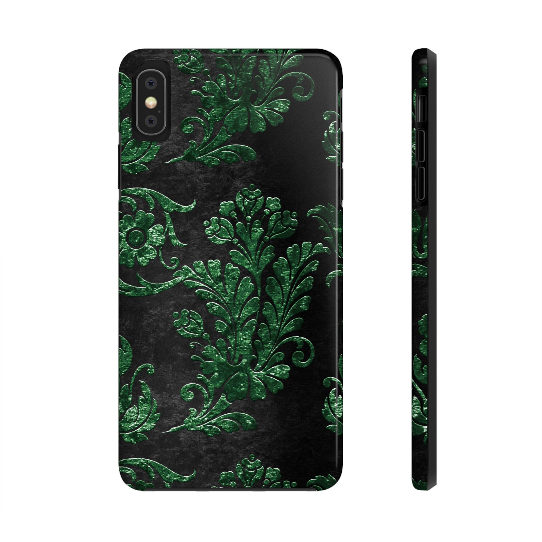 embossed-emerald-velvet-tough-iphone-case-protective-iphone-cover-heavy-duty-iphone-case-rugged-phone-case-durable-smartphone
