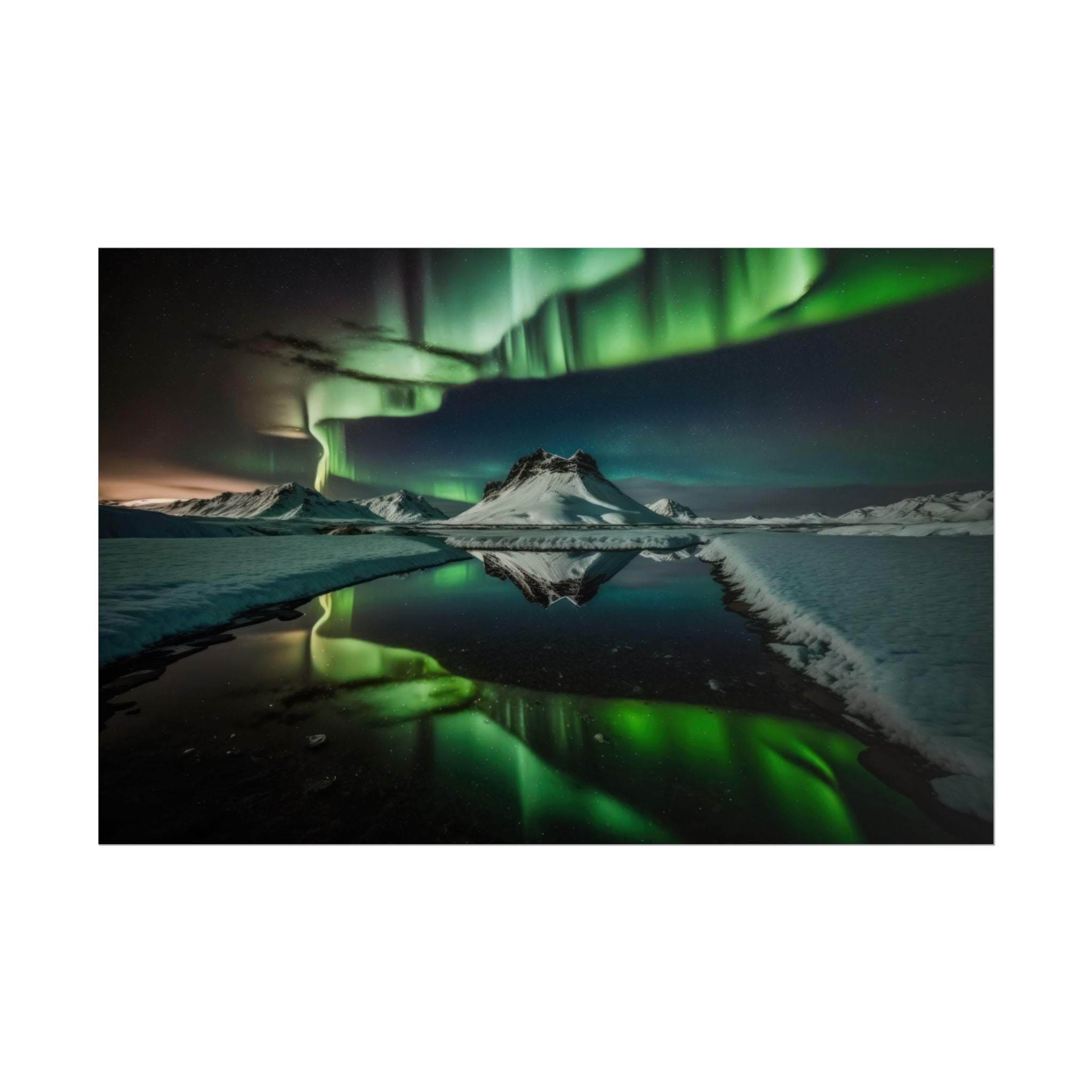 Aurora Borealis Poster Wall Art Print, Scenery Northern Lights,  Home Decor, Starry Night Photography, Housewarming Gifts