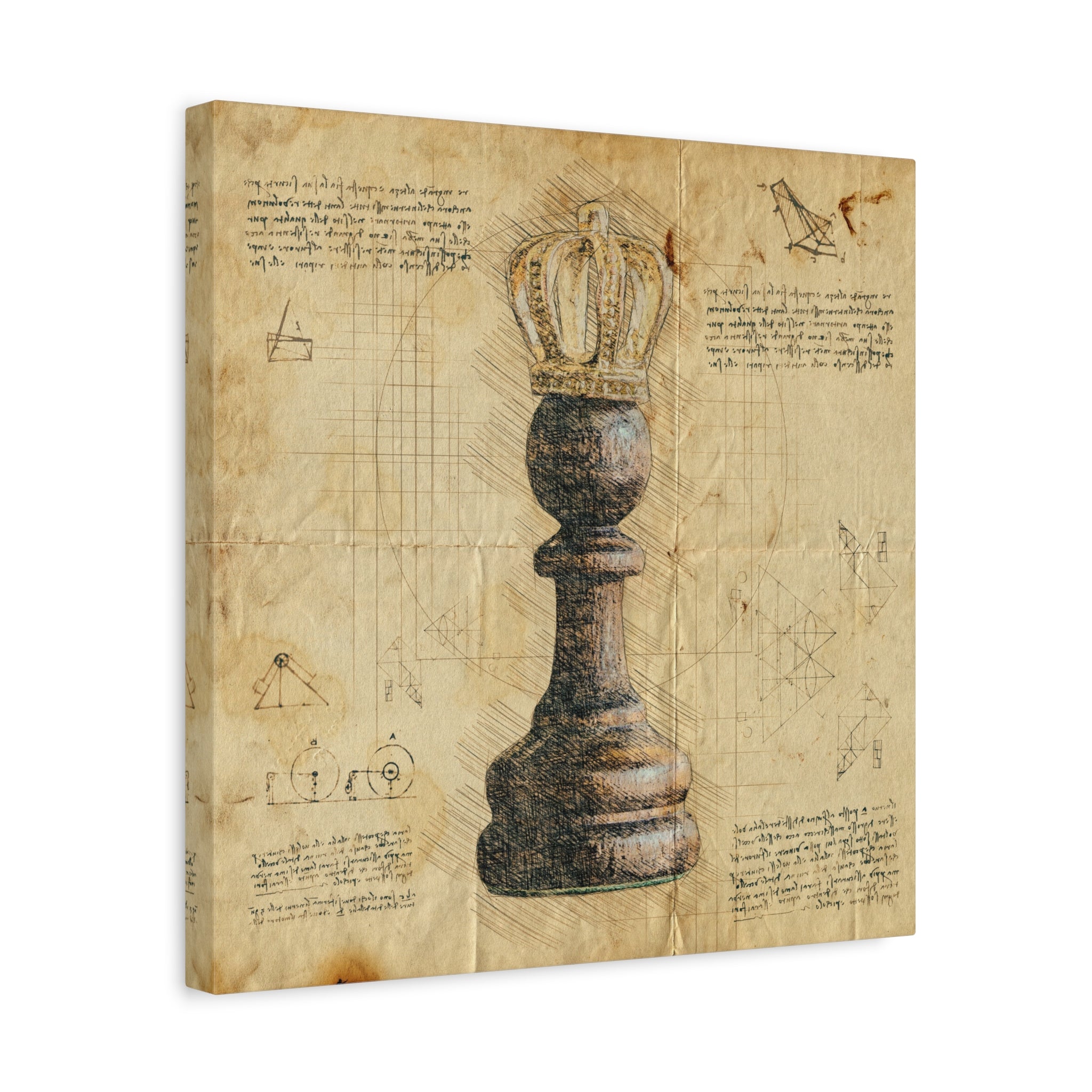 canvas-print-chess-piece-pawn-king-retro-chess-art-home-office-wall-decor-living-room-decor-stretched-matte-canvas-gift-for-c