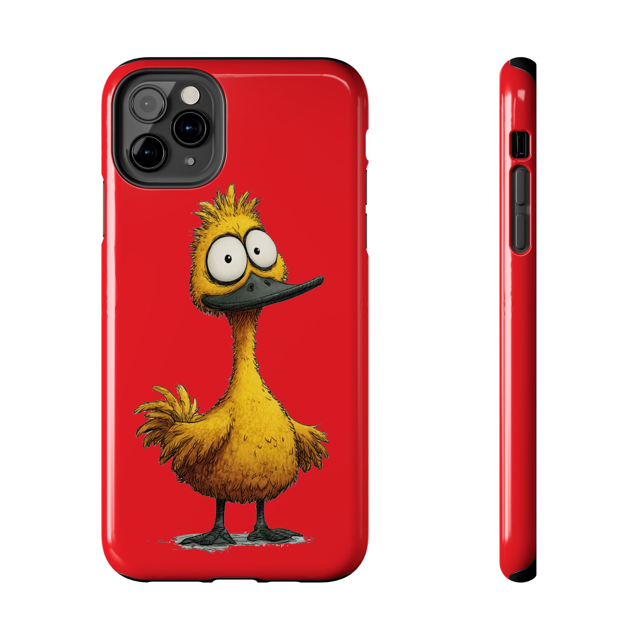Quirky Funny Duck iPhone Tough Case - Kawaii Animal Phone Cover - Protective Phone Cover - Yellow iPhone Case