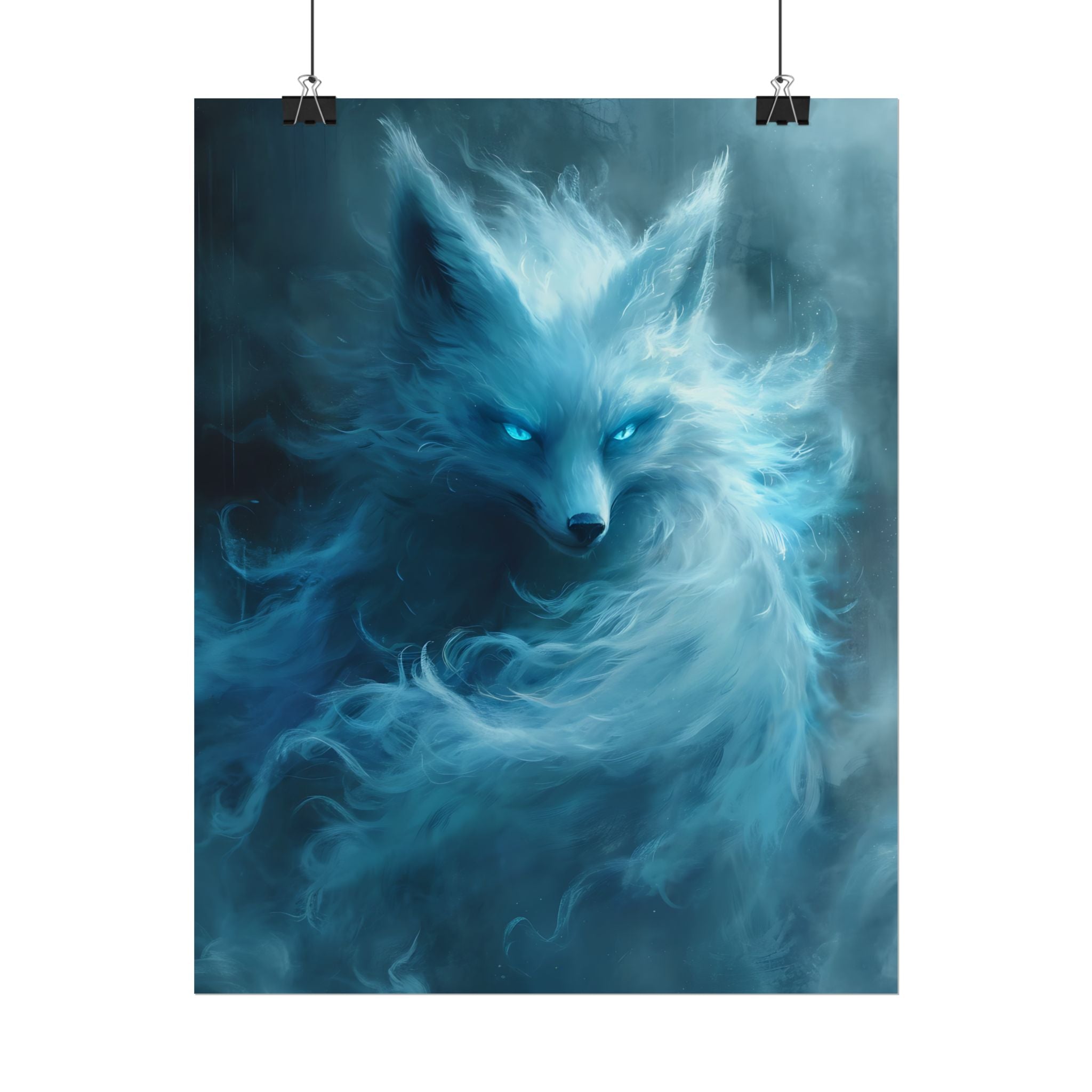 arctic-white-snow-fox-poster-print-fantasy-decor-wildlife-wall-art-home-decor-animal-lover-gift-anime-fantasy-gift