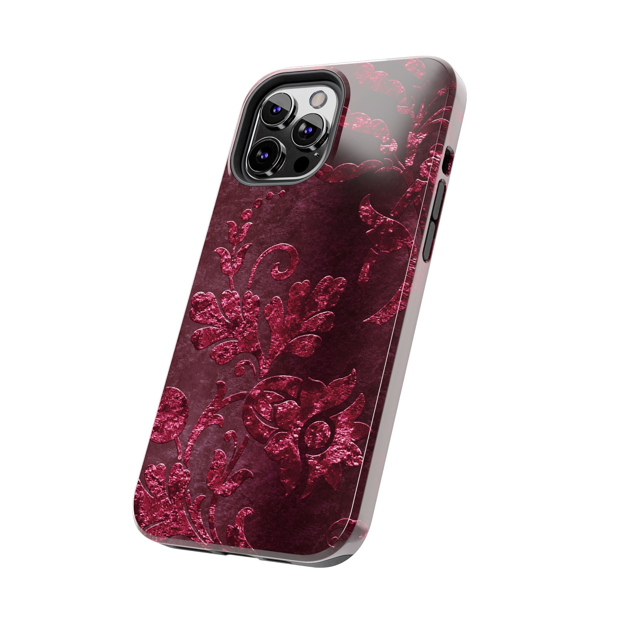 embossed-burgundy-velvet-tough-iphone-case-protective-iphone-cover-heavy-duty-iphone-case-rugged-phone-case-durable-smartphon