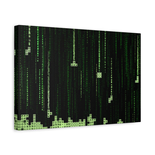canvas-print-matrix-code-tetris-design-home-decor-wall-art-stretched-matte-canvas-unique-gift-idea-office-decoration