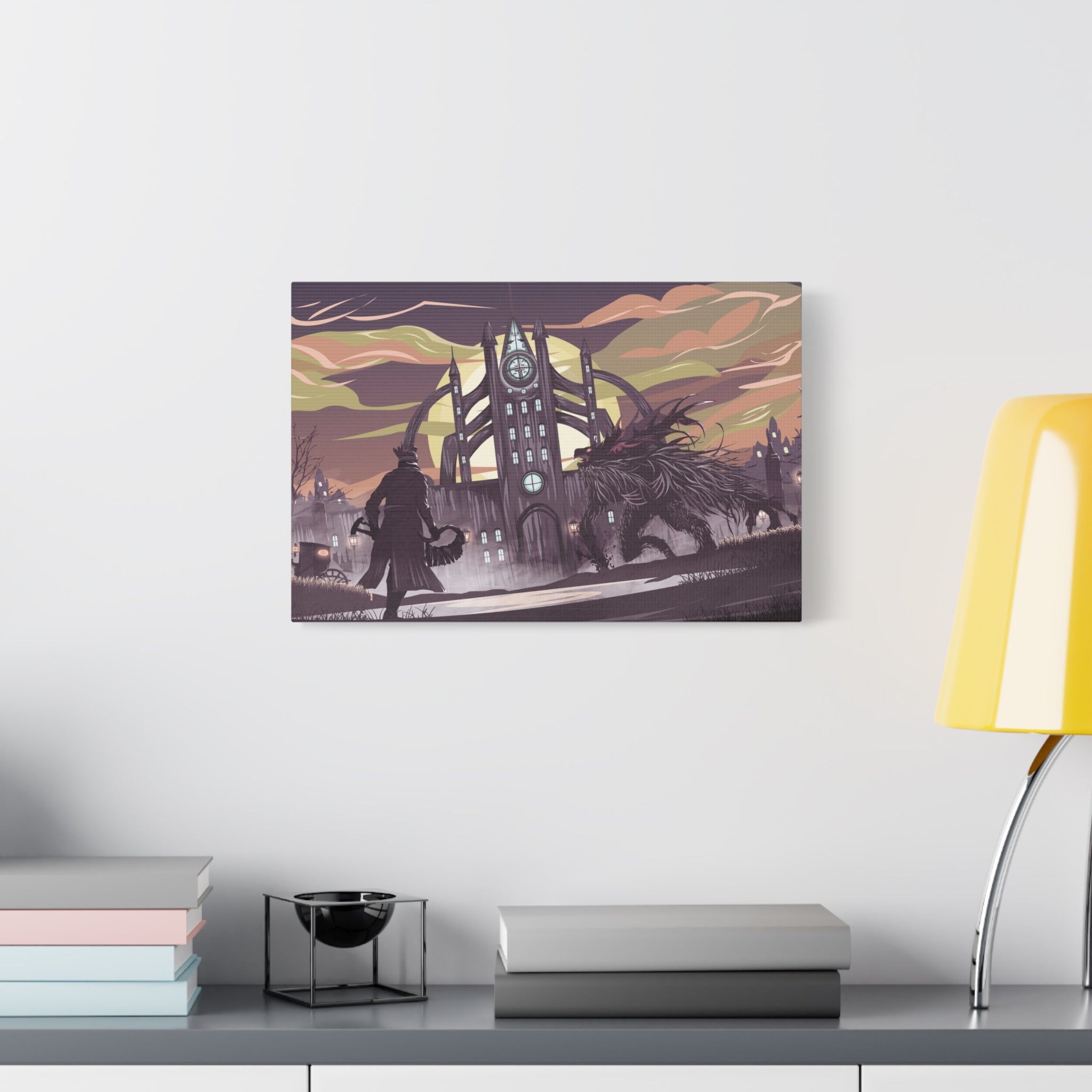 Bloodborne The Hunter Art Work Matte Canvas Wall Art — Stretched Home Decor, Game Wall Print
