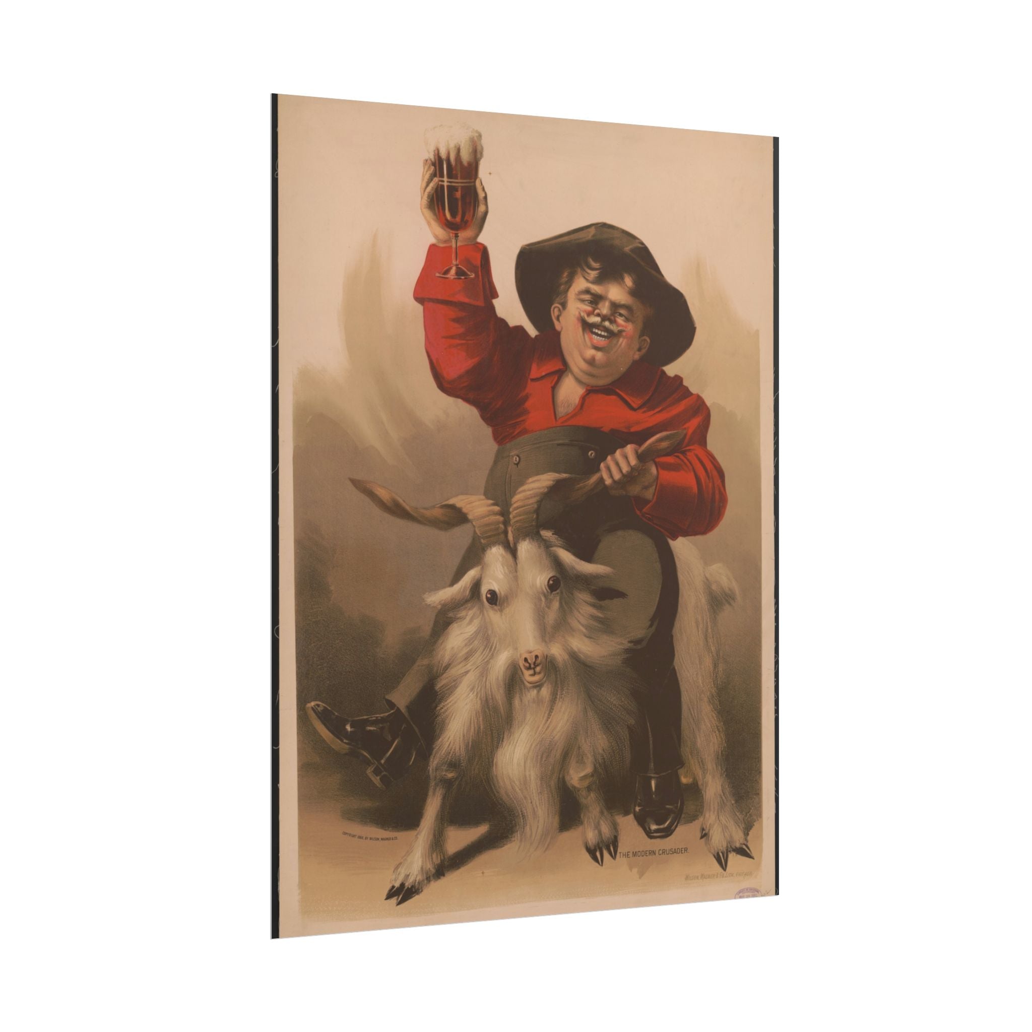 vintage-poster-print-modern-crusader-beer-wall-art-bar-decor-living-room-decor-alcohol-gift-poster-gift-fun-wall-art