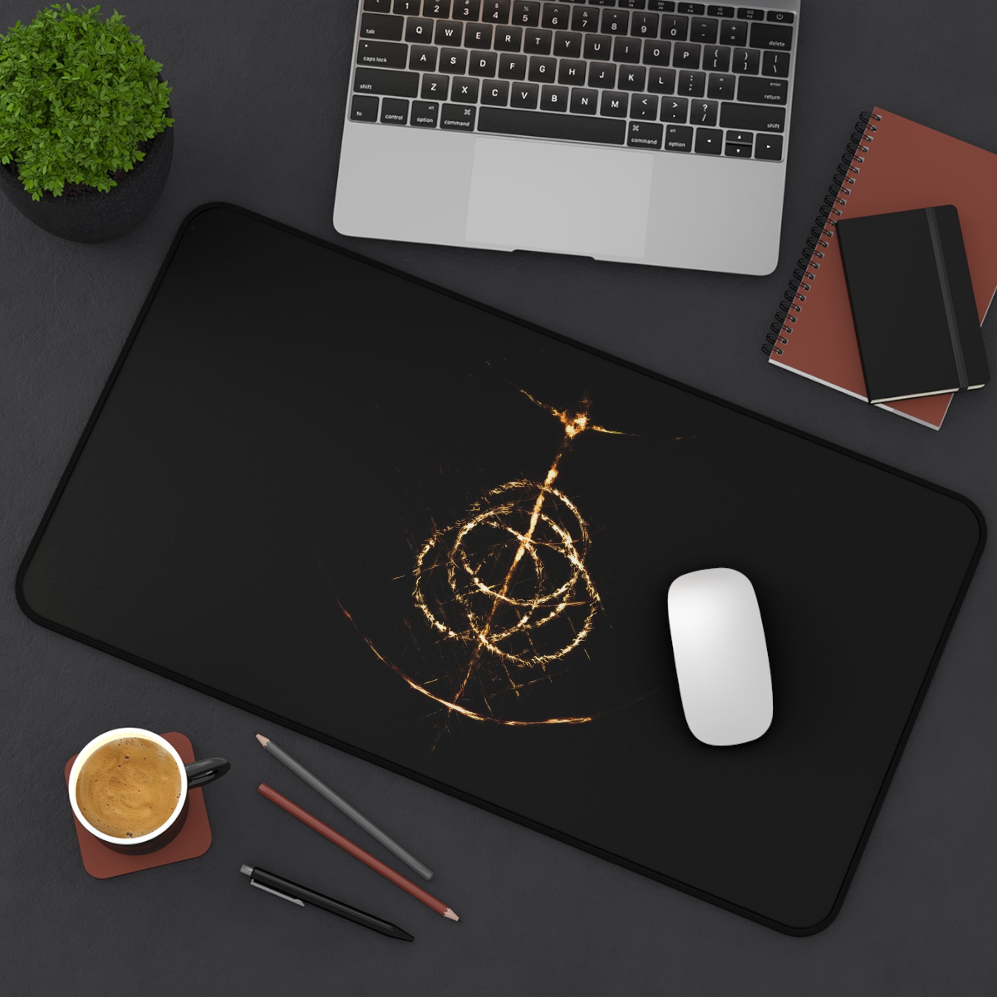 black-gold-elden-ring-logo-mouse-pad-xl-gaming-desk-pad-shadow-of-the-erdtree-medival-armor-gamer-se