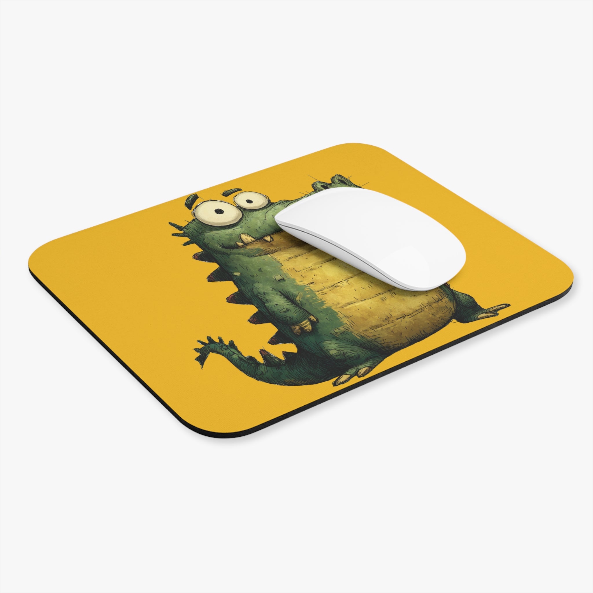 Adorable Quirky Alligator Mouse Pad for Kawaii Workspace Decor - Funny Crocodile Theme Mouse Pad