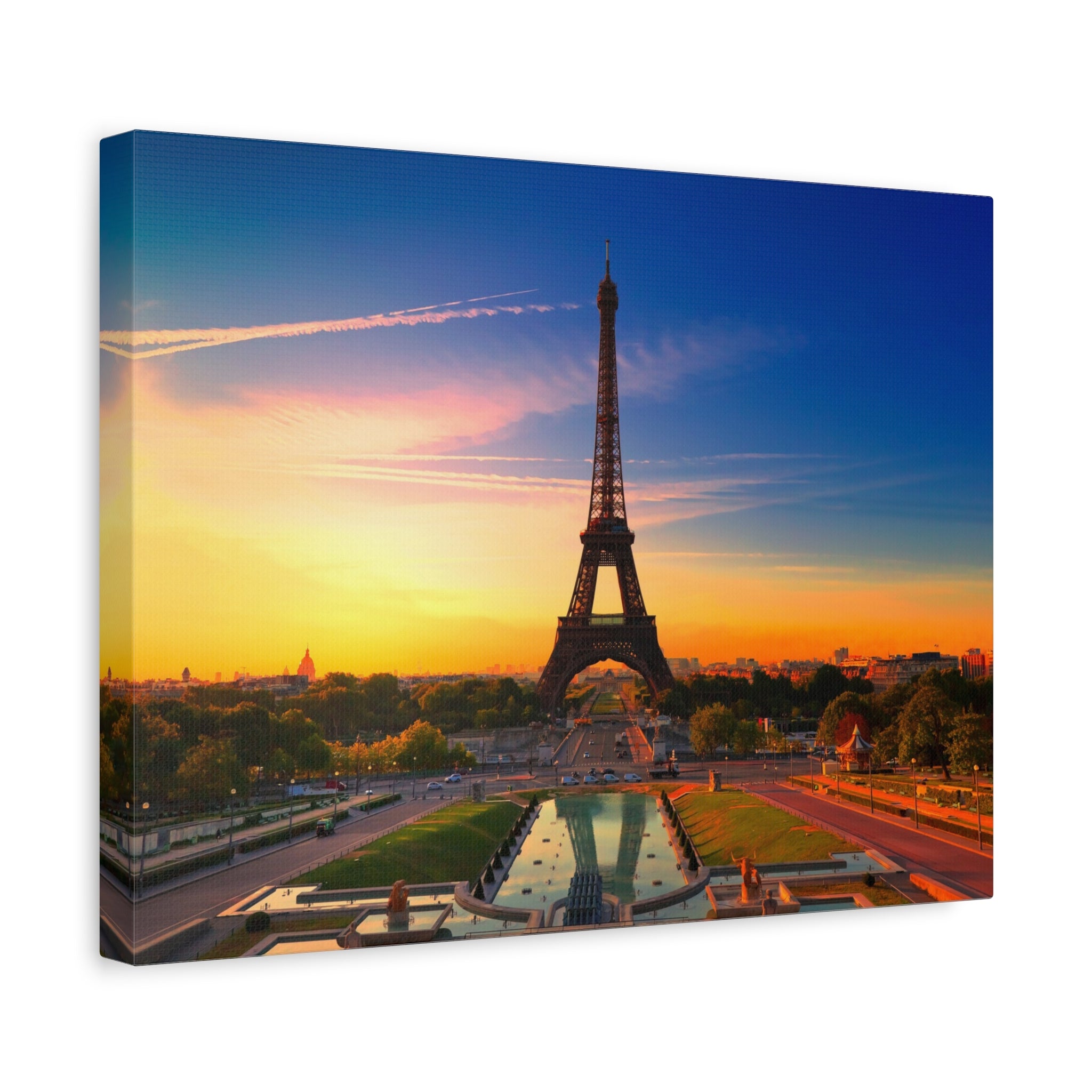 canvas-wall-art-paris-sunset-france-matte-stretched-print-beautiful-landscape-home-decor-room-decor-wall-hanging-office-art