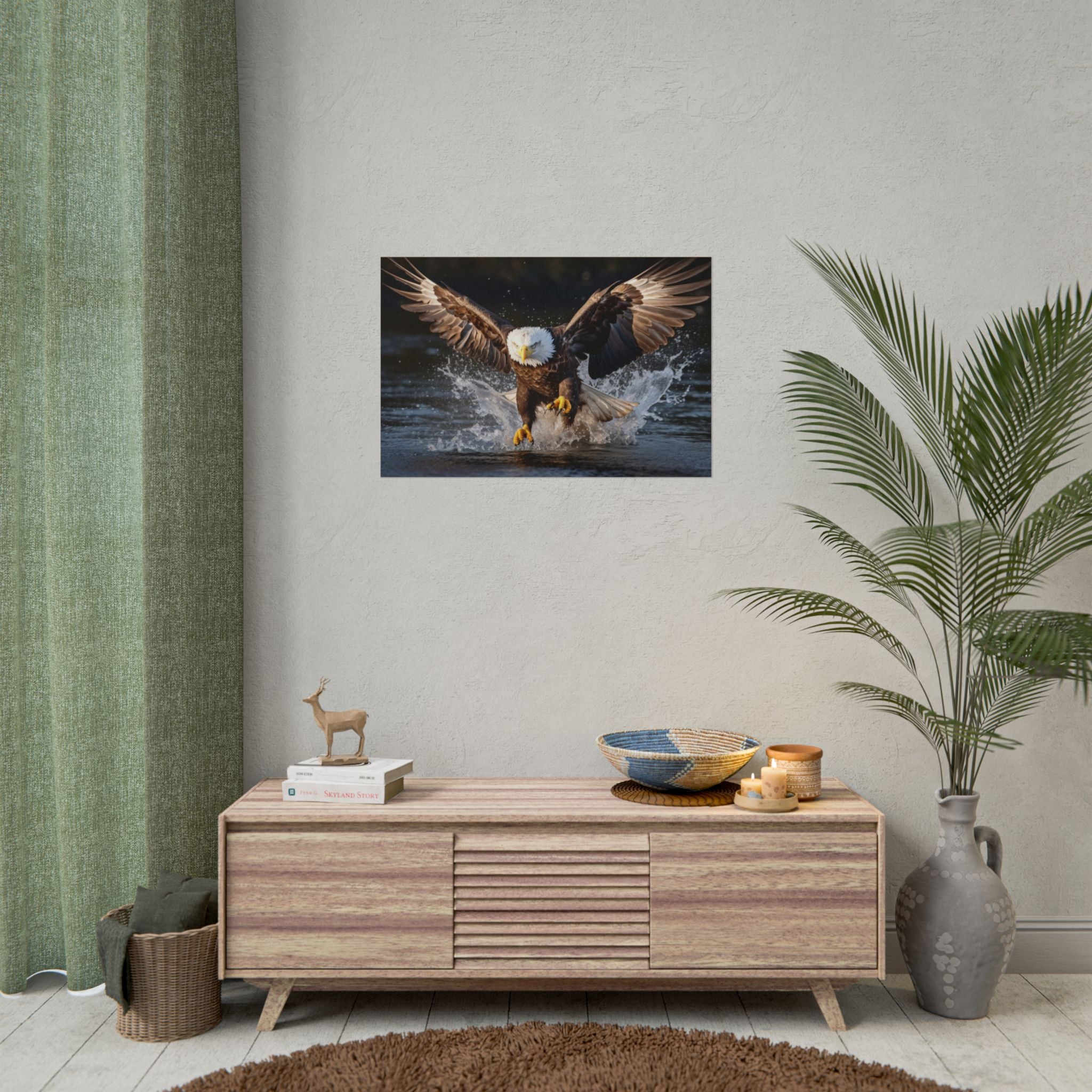 hunting-eagle-fine-art-poster-print-home-decor-wildlife-art-bird-lover-gift-living-room-decoration-eagle-decor