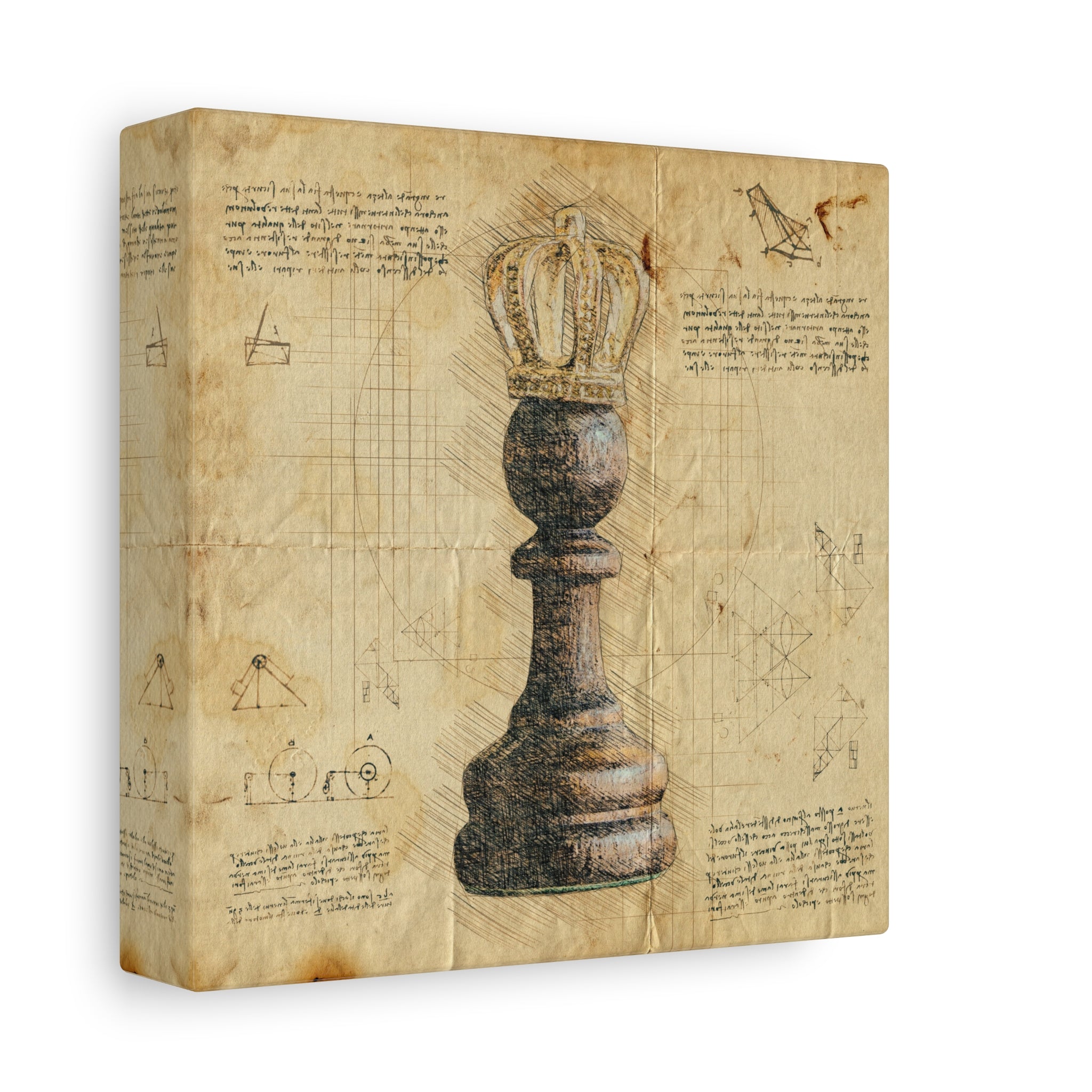 canvas-print-chess-piece-pawn-king-retro-chess-art-home-office-wall-decor-living-room-decor-stretched-matte-canvas-gift-for-c