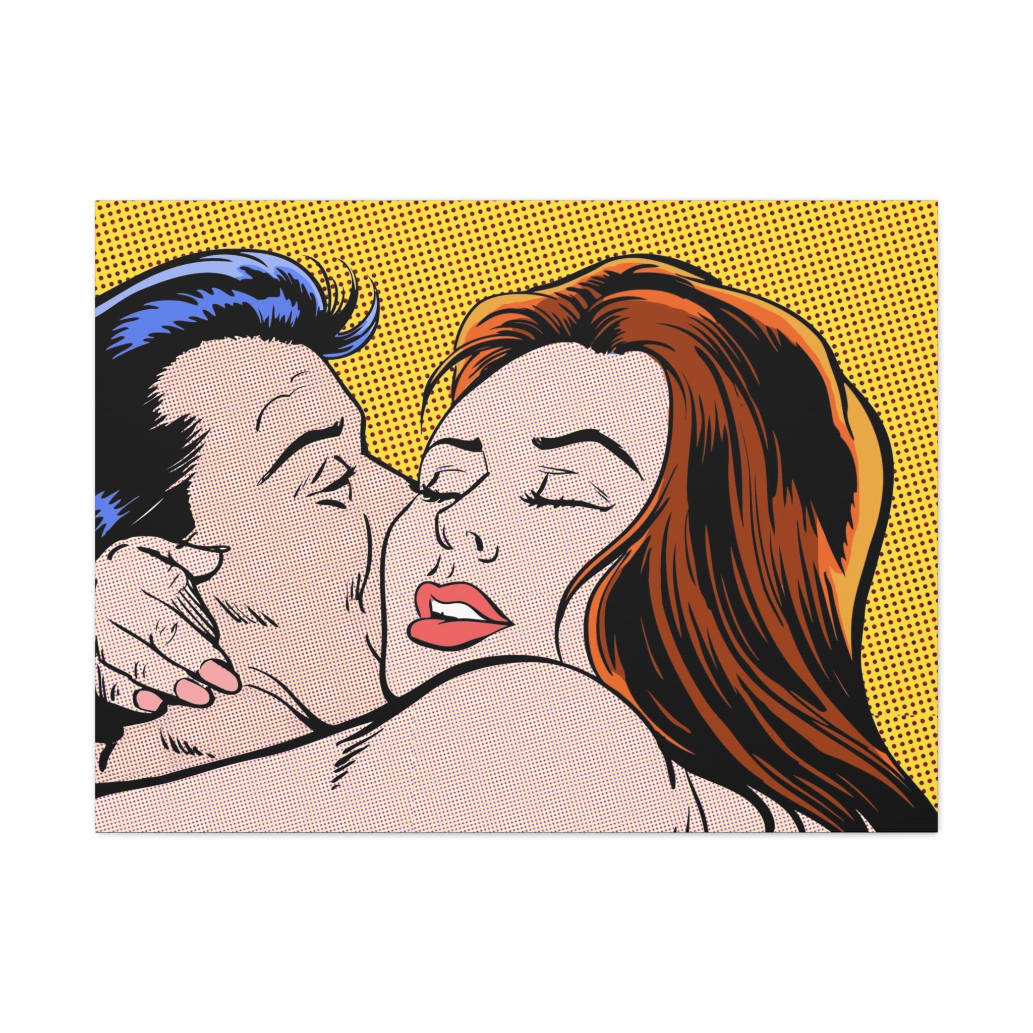 pop-art-canvas-print-retro-wall-art-stretched-matte-canvas-kiss-love-home-decor-wall-decor-poster-decorative-art-gift