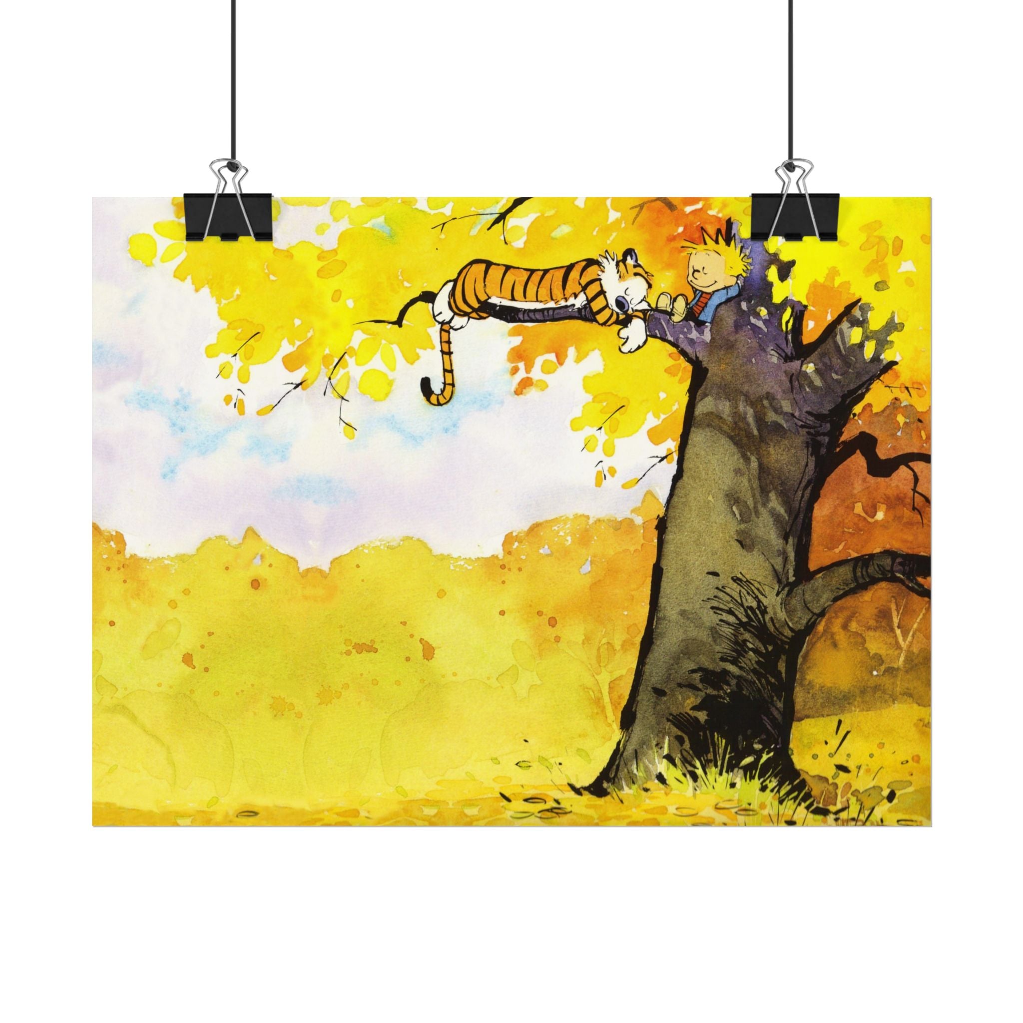 Calvin and Hobbes Poster Wall Art - Cartoon Wall Decor - Unique Birthday Gift for Fans - Timeless Comic Book Art