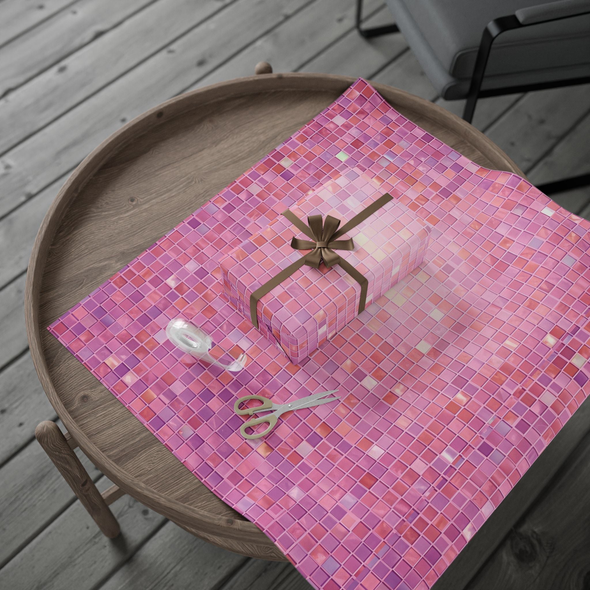 pastel-mosaic-wrapping-paper-pink-hologram-elegant-gift-wrap-for-special-occasions-birthdays-holidays-gift-wrap-wrapping-shee