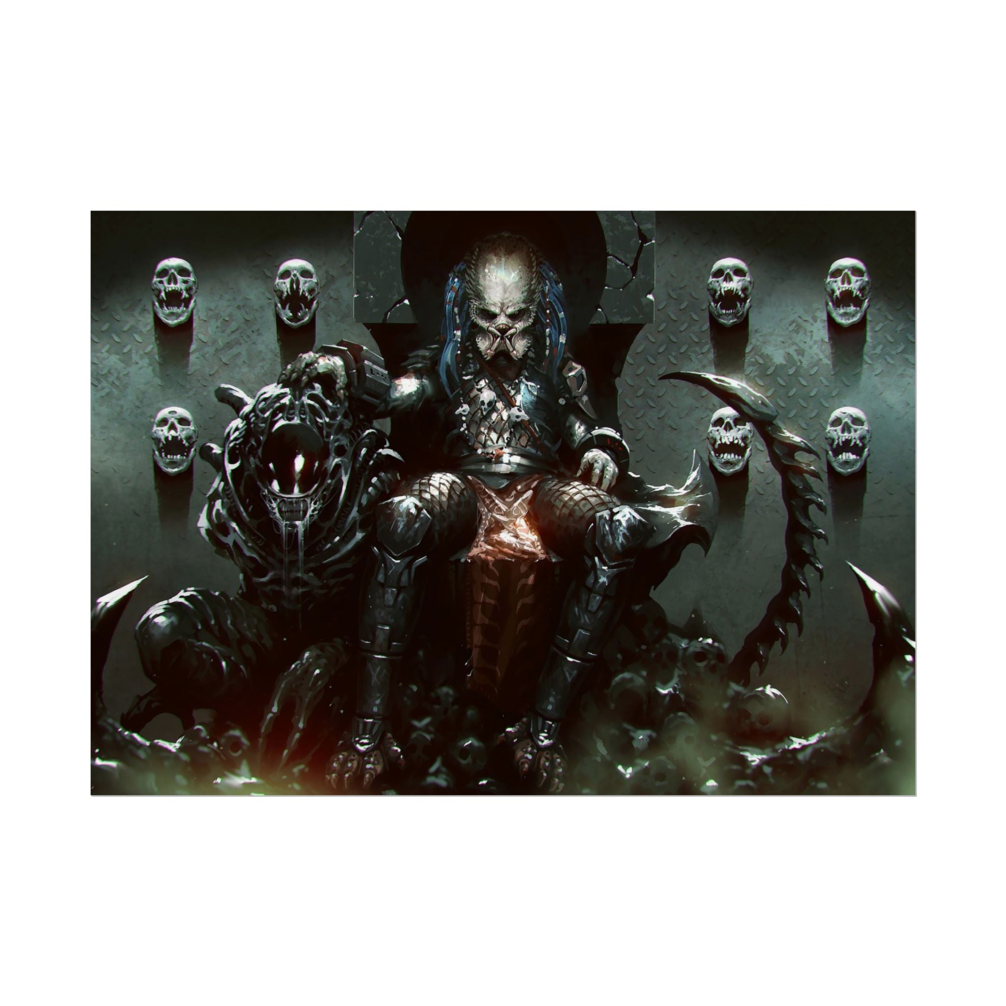 predator-alien-poster-art-xenomorph-movie-poster-print-alien-wall-art-sci-fi-home-decor-geek-wall-decor