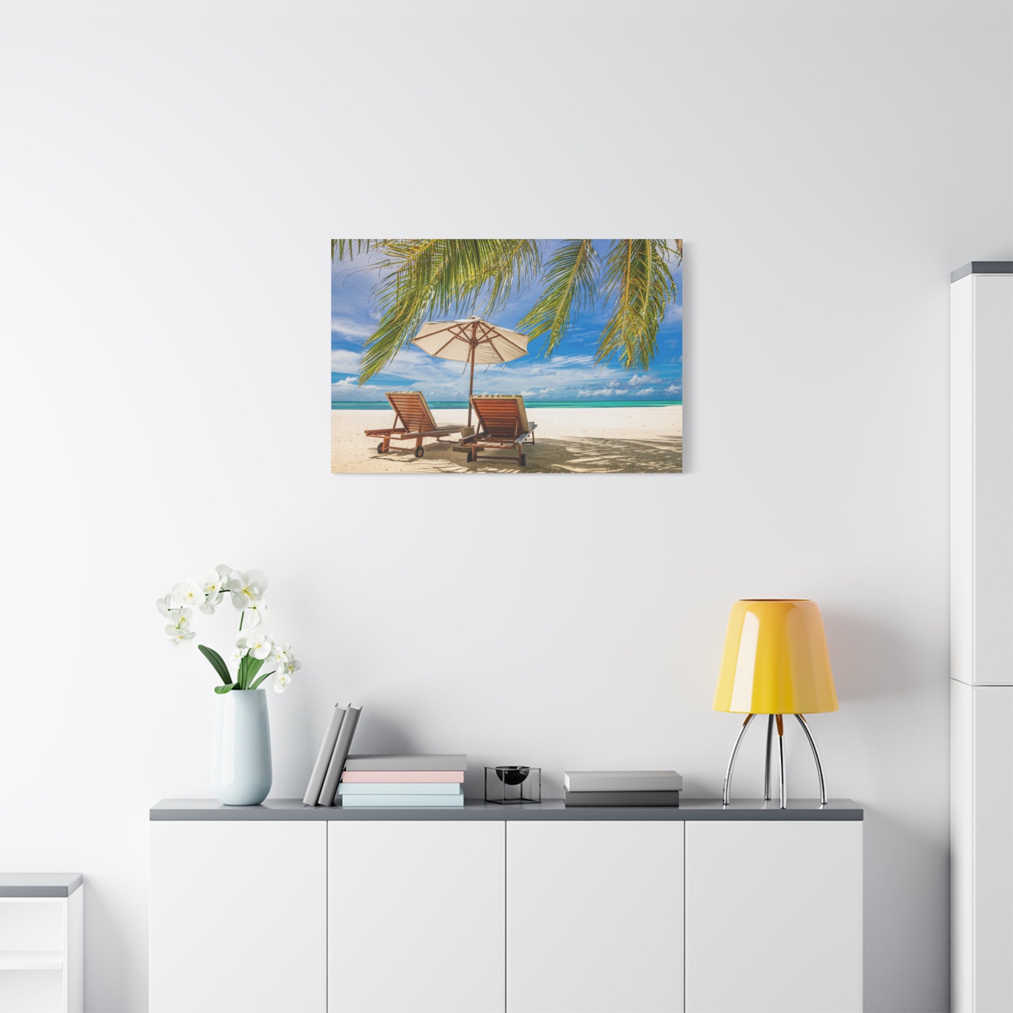 canvas-print-beach-scene-wall-art-coastal-decor-ocean-view-stretched-matte-canvas-print-home-decoration-beach-chairs-tropical