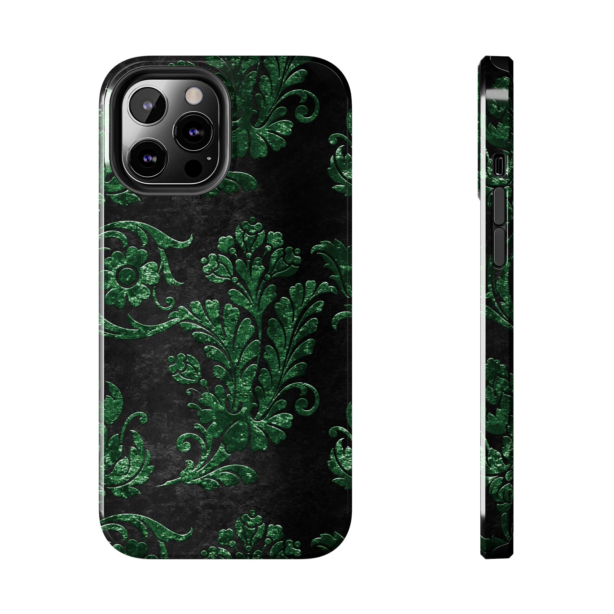 embossed-emerald-velvet-tough-iphone-case-protective-iphone-cover-heavy-duty-iphone-case-rugged-phone-case-durable-smartphone